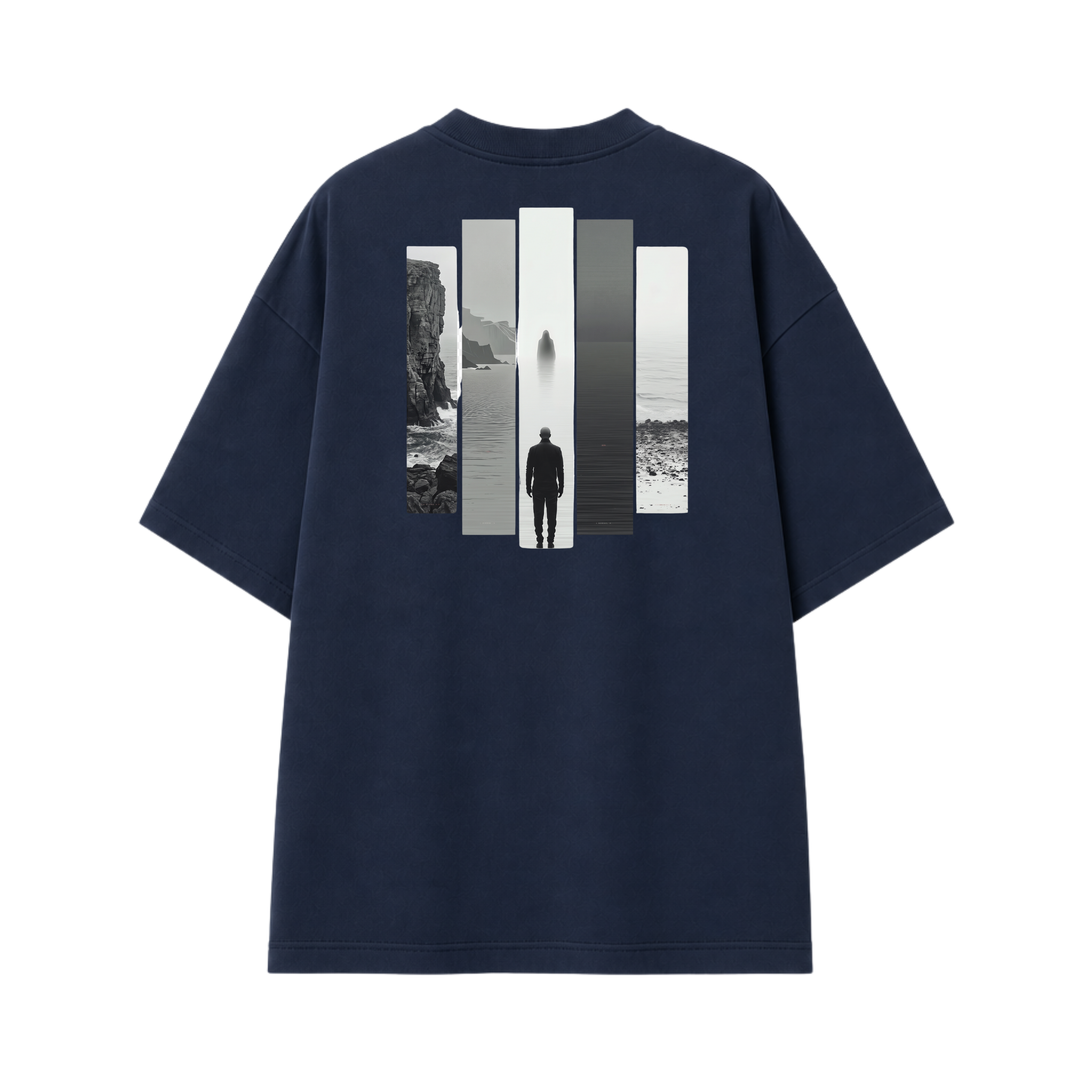 Somokriti Premium Cotton Printed T-Shirt - Silent Horizon | Oversized Fit, Half Sleeve, Round Neck | Unisex