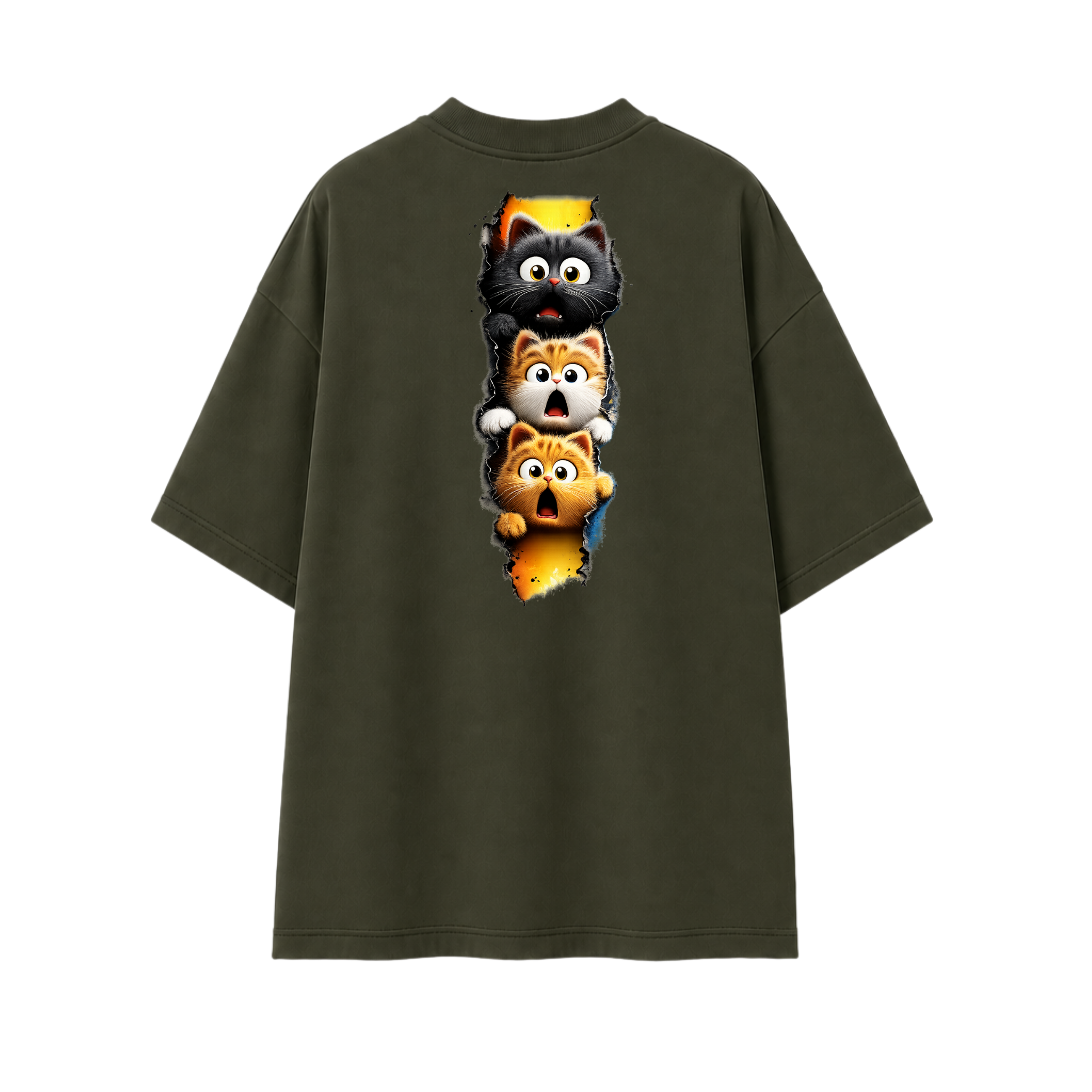 Somokriti Premium Cotton Printed T-Shirt - Curious Chaos | Oversized Fit, Half Sleeve, Round Neck | Unisex