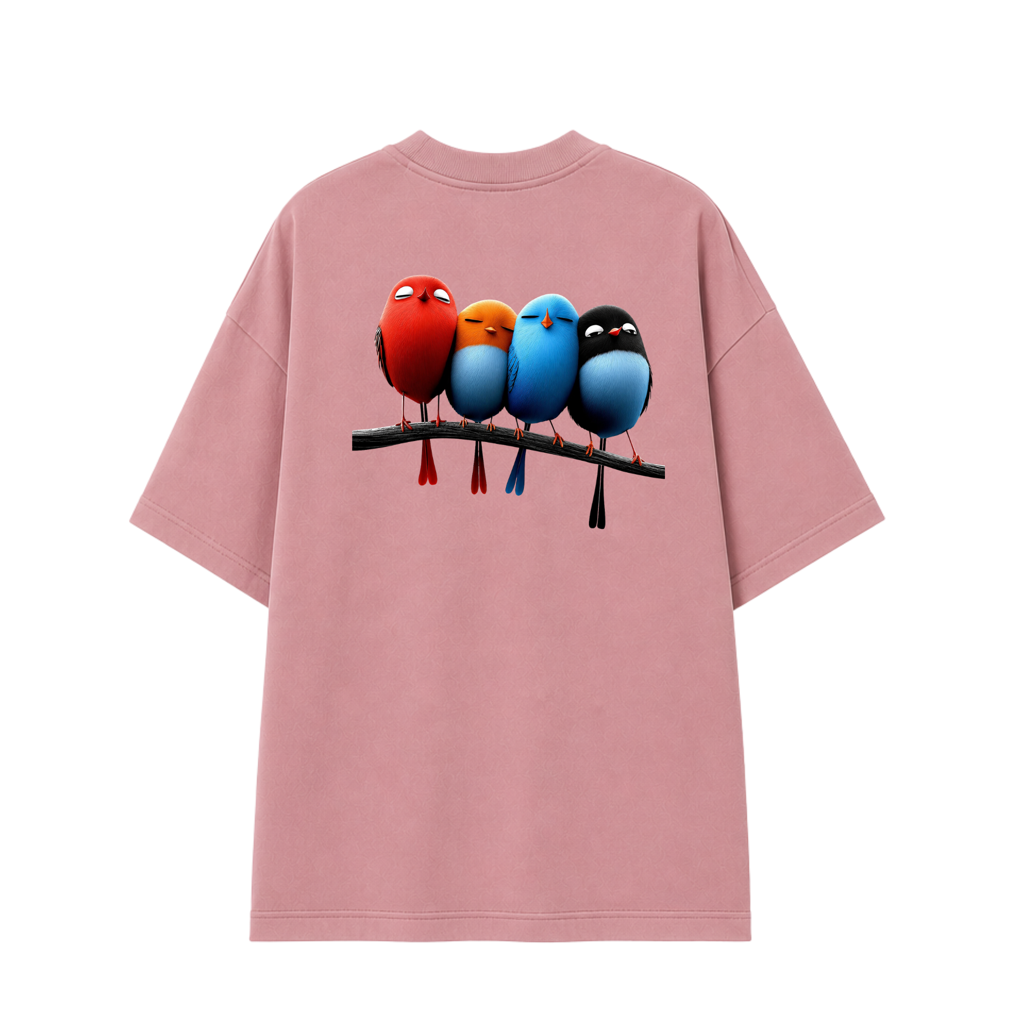 Somokriti Premium Cotton Printed T-Shirt - Feather Squad | Oversized Fit, Half Sleeve, Round Neck | Unisex