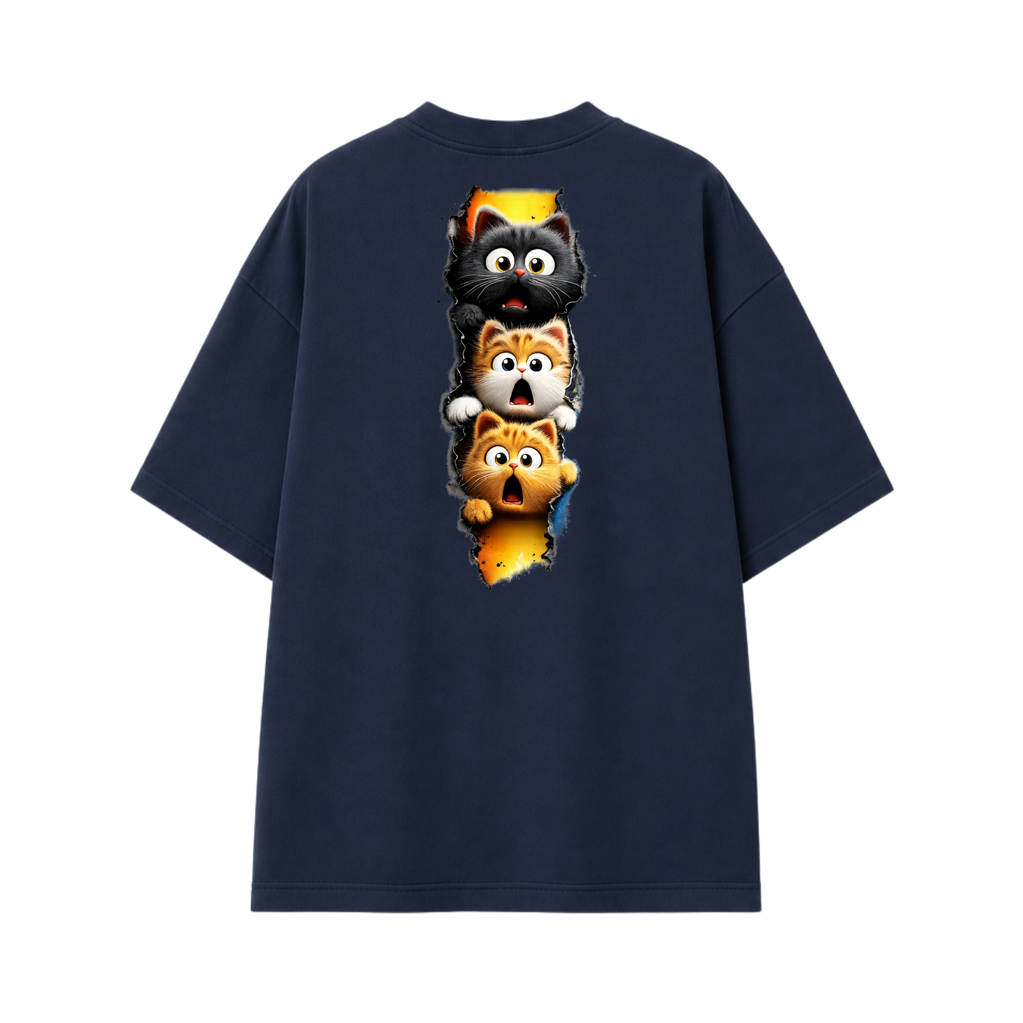 Somokriti Premium Cotton Printed T-Shirt - Curious Chaos | Oversized Fit, Half Sleeve, Round Neck | Unisex
