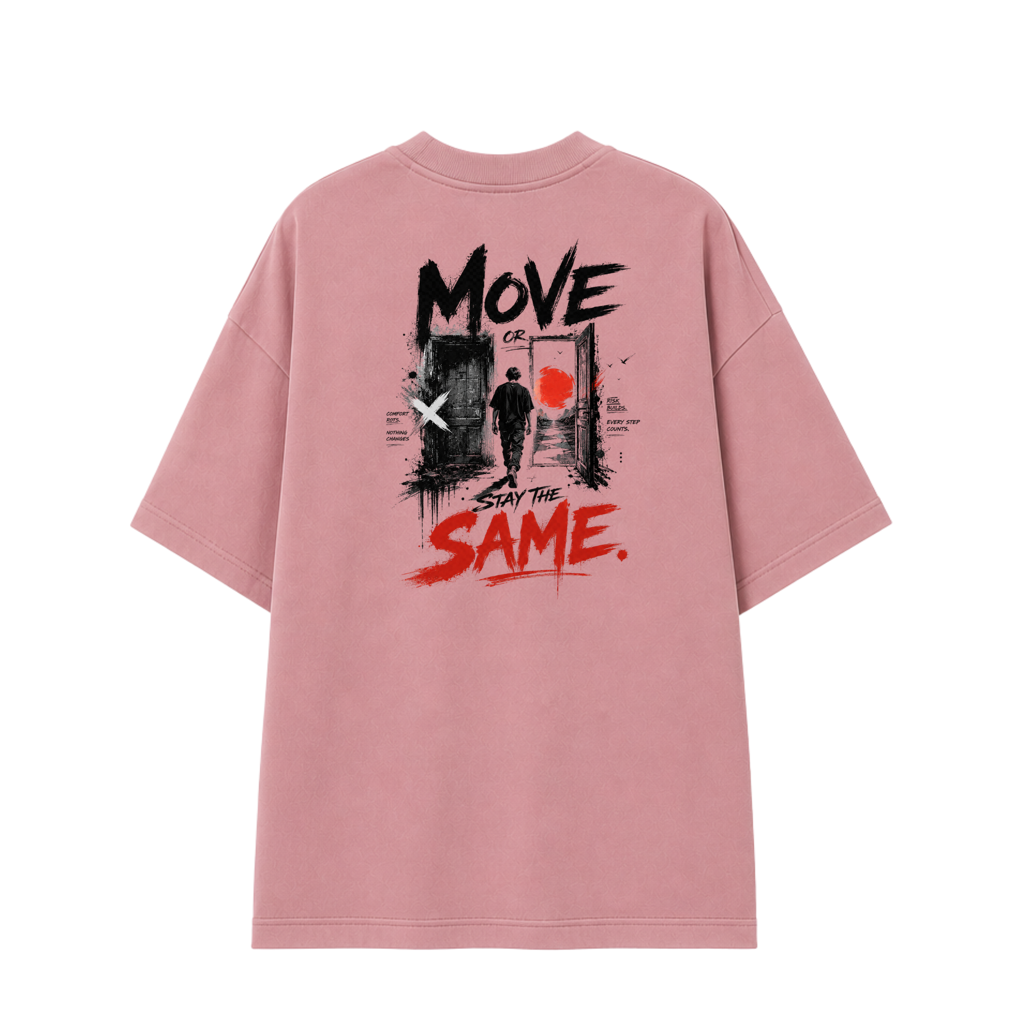 Somokriti Premium Cotton Printed T-Shirt - Forward Motion | Oversized Fit, Half Sleeve, Round Neck | Unisex