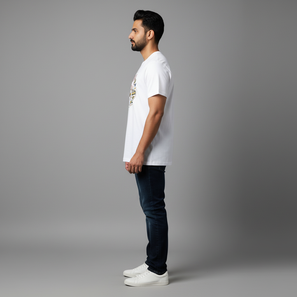 Somokriti Unisex Premium Cotton Printed T-Shirt - The Kolkata Line | Minimalist Heritage | Regular Fit, Half Sleeve, Round Neck