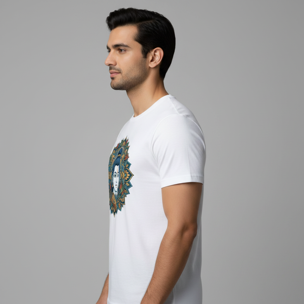 Somokriti Unisex Premium Cotton Printed T-Shirt - The Dharma Warrior | Regular Fit, Half Sleeve, Round Neck