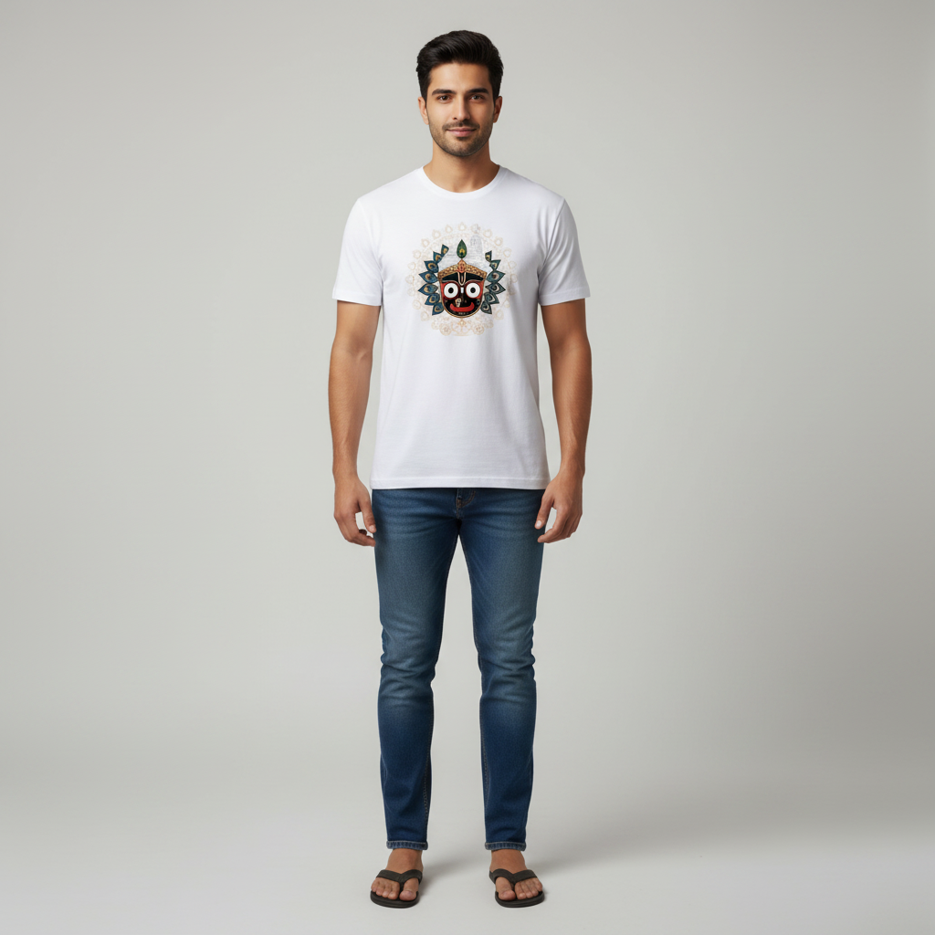 Somokriti Unisex Premium Cotton Printed T-Shirt - The Lord of the Universe | Regular Fit, Half Sleeve, Round Neck