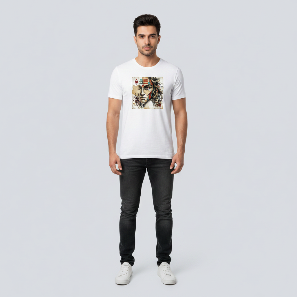 Somokriti Unisex Premium Cotton Printed T-Shirt - The Eternal Yogi | Mahadev | Regular Fit, Half Sleeve, Round Neck