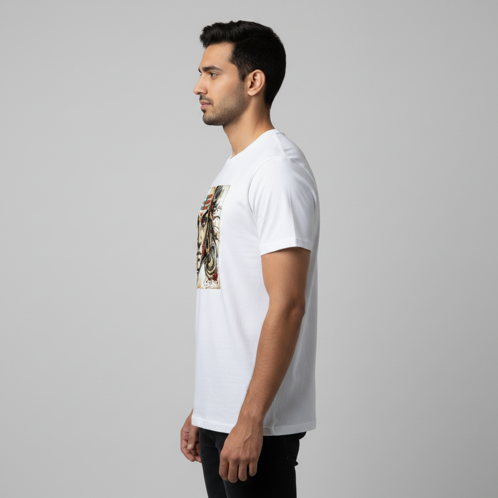 Somokriti Unisex Premium Cotton Printed T-Shirt - The Eternal Yogi | Mahadev | Regular Fit, Half Sleeve, Round Neck