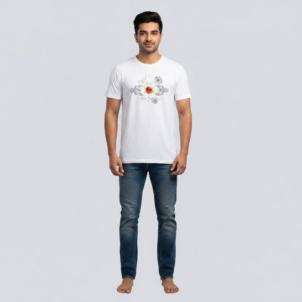 Somokriti Unisex Premium Cotton Printed T-Shirt - The Cosmic Awakening | Mahadev Third Eye | Regular Fit, Half Sleeve, Round Neck
