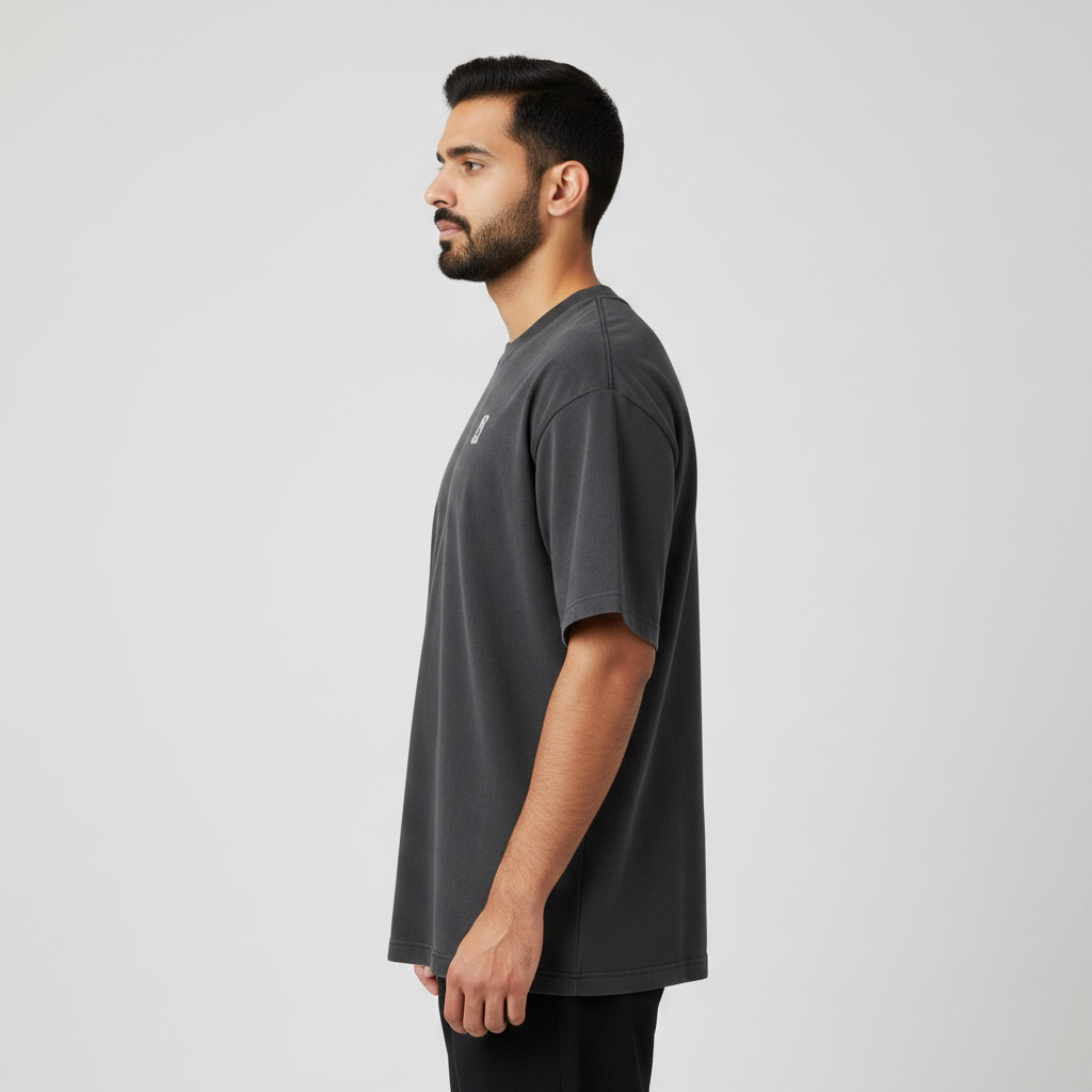 Somokriti Premium Cotton Printed T-Shirt - Cyber Nomad | Oversized Fit, Half Sleeve, Round Neck | Unisex