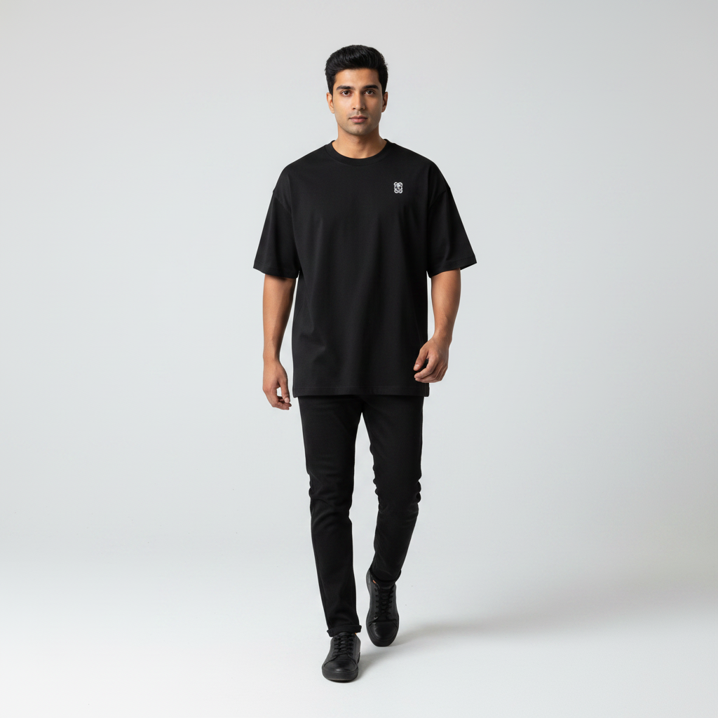 Somokriti Premium Cotton Printed T-Shirt - Nova Guardian | Oversized Fit, Half Sleeve, Round Neck | Unisex