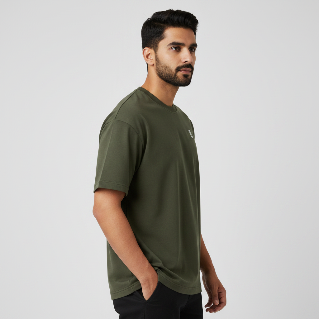 Somokriti Premium Cotton Printed T-Shirt - Quiet Strength | Oversized Fit, Half Sleeve, Round Neck | Unisex