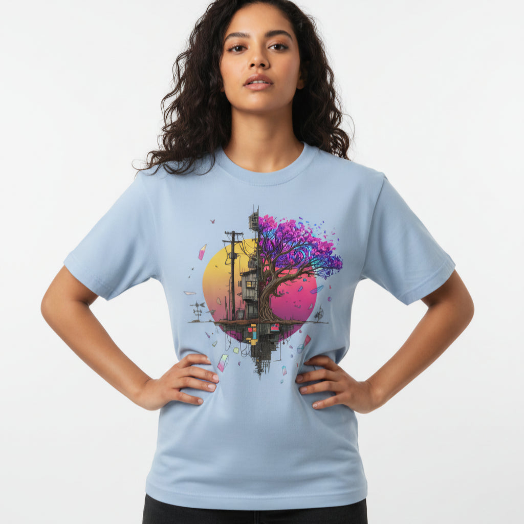 Somokriti Premium Cotton Printed T-Shirt - Urban Genesis | Oversized Fit, Half Sleeve, Round Neck | Unisex
