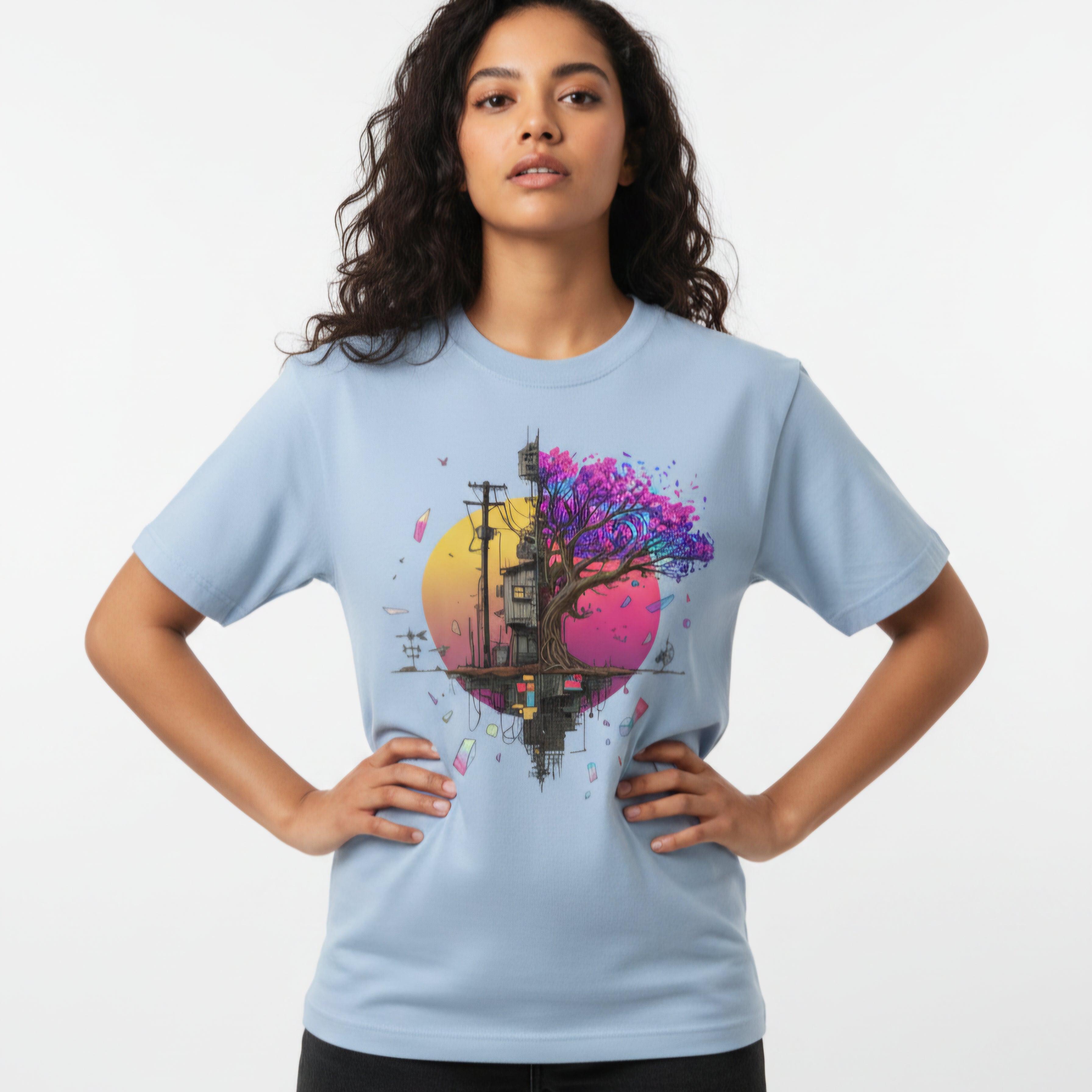 Somokriti Premium Cotton Printed T-Shirt - Urban Genesis | Oversized Fit, Half Sleeve, Round Neck | Unisex
