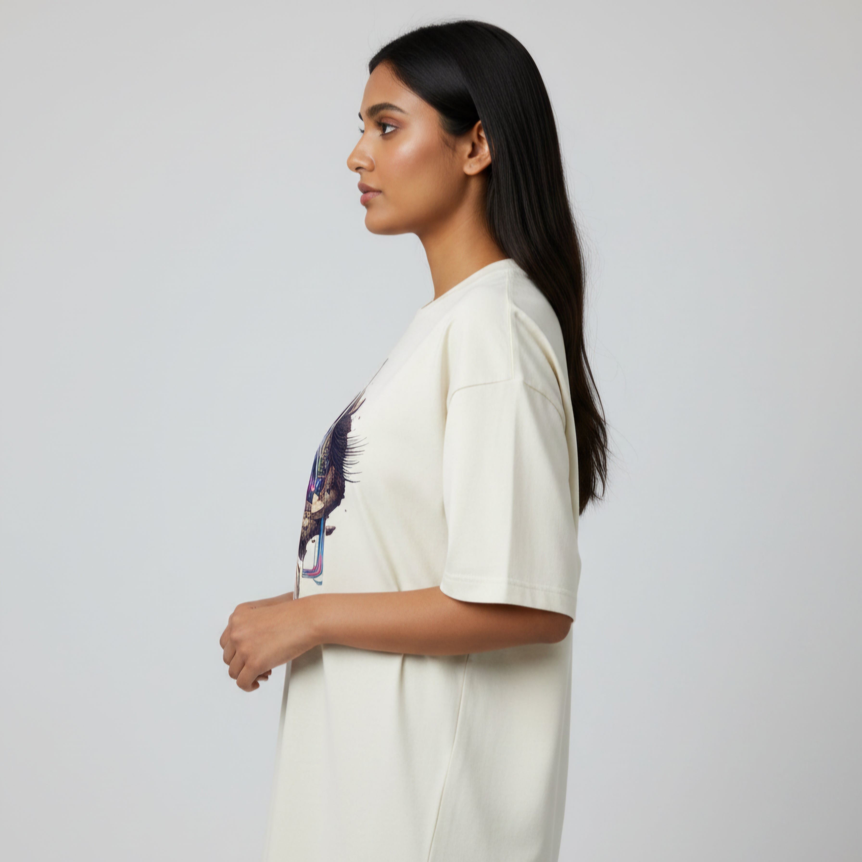 Somokriti Premium Cotton Printed T-Shirt - Digital Vision | Oversized Fit, Half Sleeve, Round Neck | Unisex (Copy)
