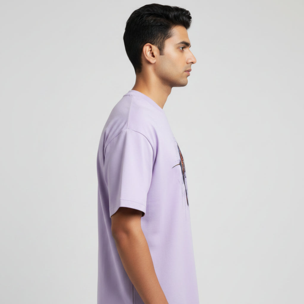 Somokriti Premium Cotton Printed T-Shirt - Velocity Wings | Oversized Fit, Half Sleeve, Round Neck | Unisex