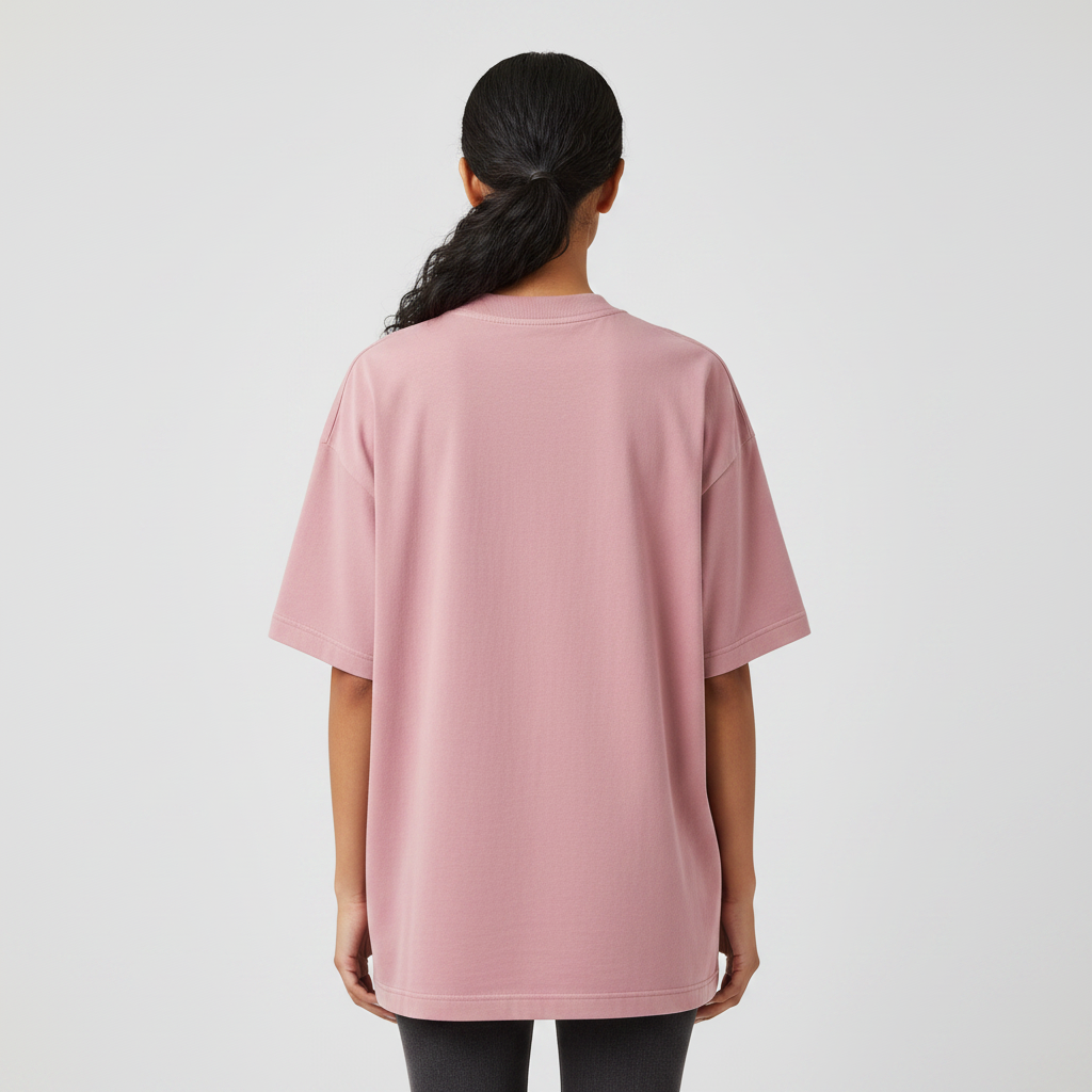 Somokriti Premium Cotton Printed T-Shirt - Crimson Bloom | Oversized Fit, Half Sleeve, Round Neck | Unisex