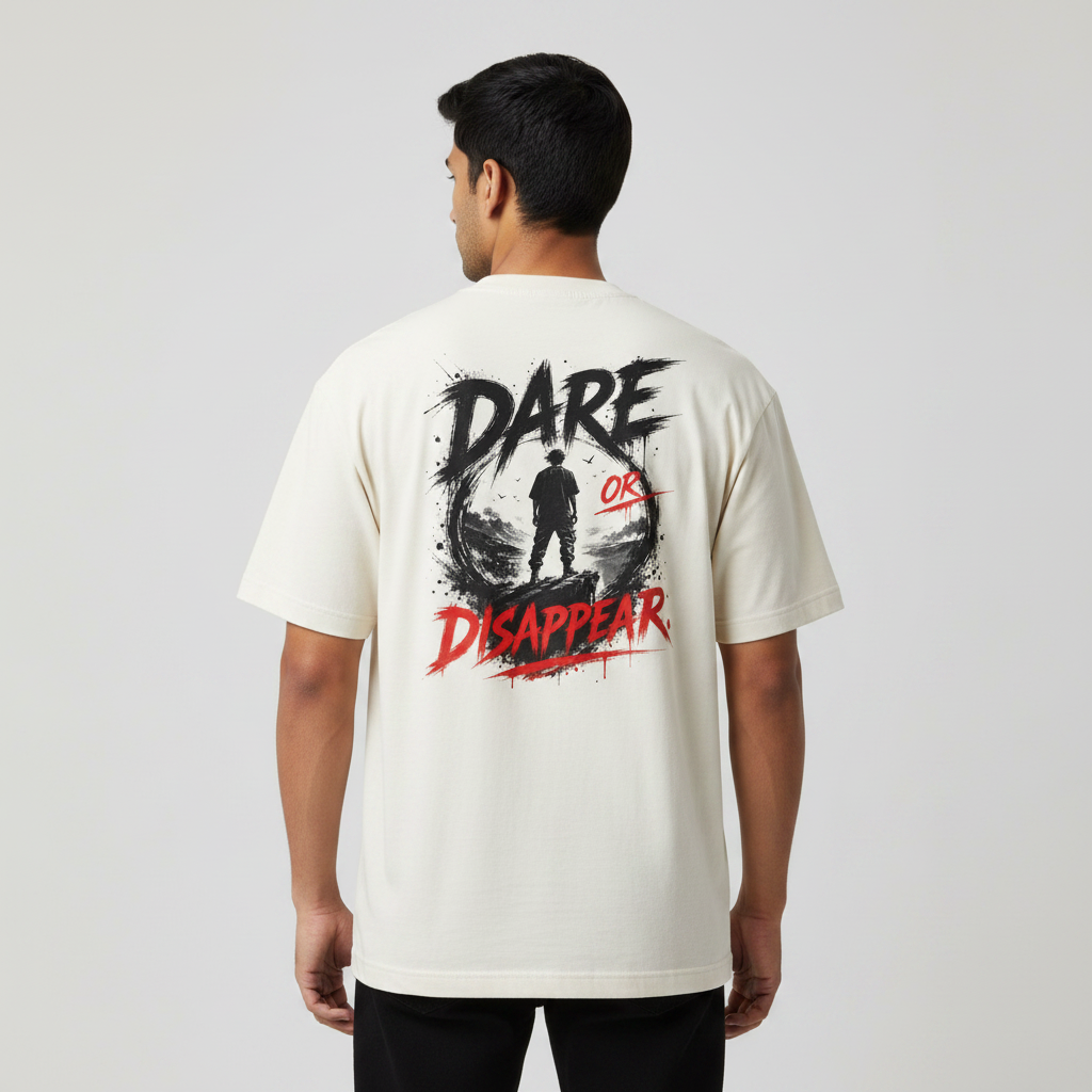 Somokriti Premium Cotton Printed T-Shirt - Courage Unleashed | Oversized Fit, Half Sleeve, Round Neck | Unisex