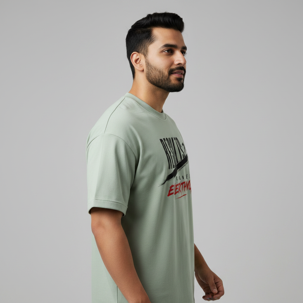 Somokriti Premium Cotton Printed T-Shirt - Bold Results | Oversized Fit, Half Sleeve, Round Neck | Unisex