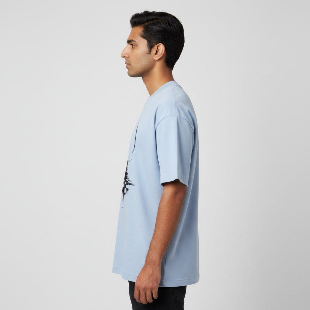 Somokriti Premium Cotton Printed T-Shirt - Strategic Vision | Oversized Fit, Half Sleeve, Round Neck | Unisex