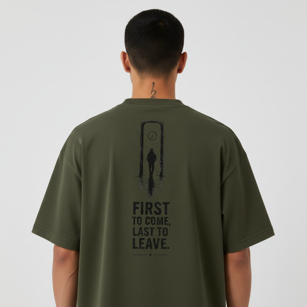 Somokriti Premium Cotton Printed T-Shirt - Final Shift | Oversized Fit, Half Sleeve, Round Neck | Unisex