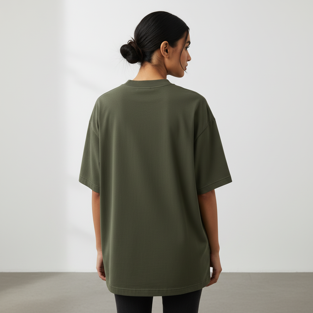 Somokriti Premium Cotton Printed T-Shirt - Panda Paradise | Oversized Fit, Half Sleeve, Round Neck | Unisex