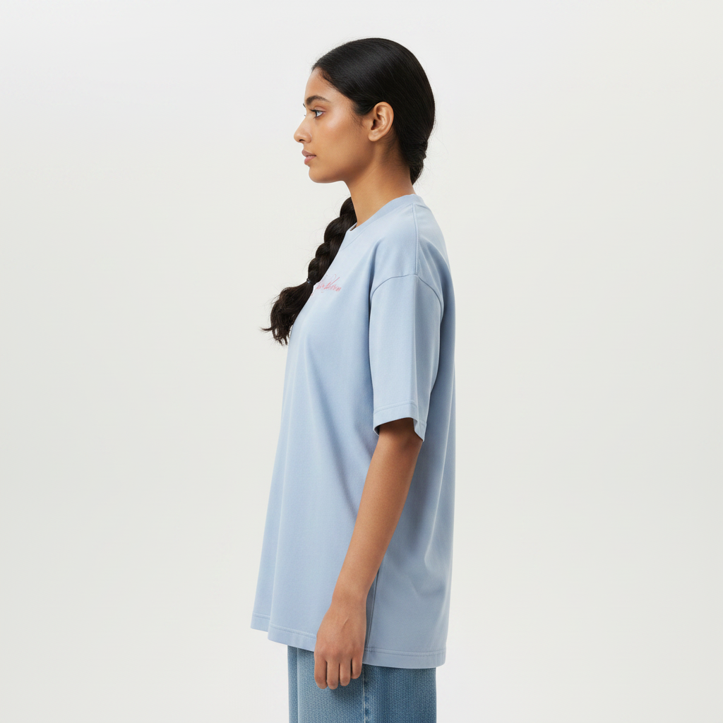 Somokriti Premium Cotton Printed T-Shirt - Dreams Blossom | Oversized Fit, Half Sleeve, Round Neck | Girls, Women