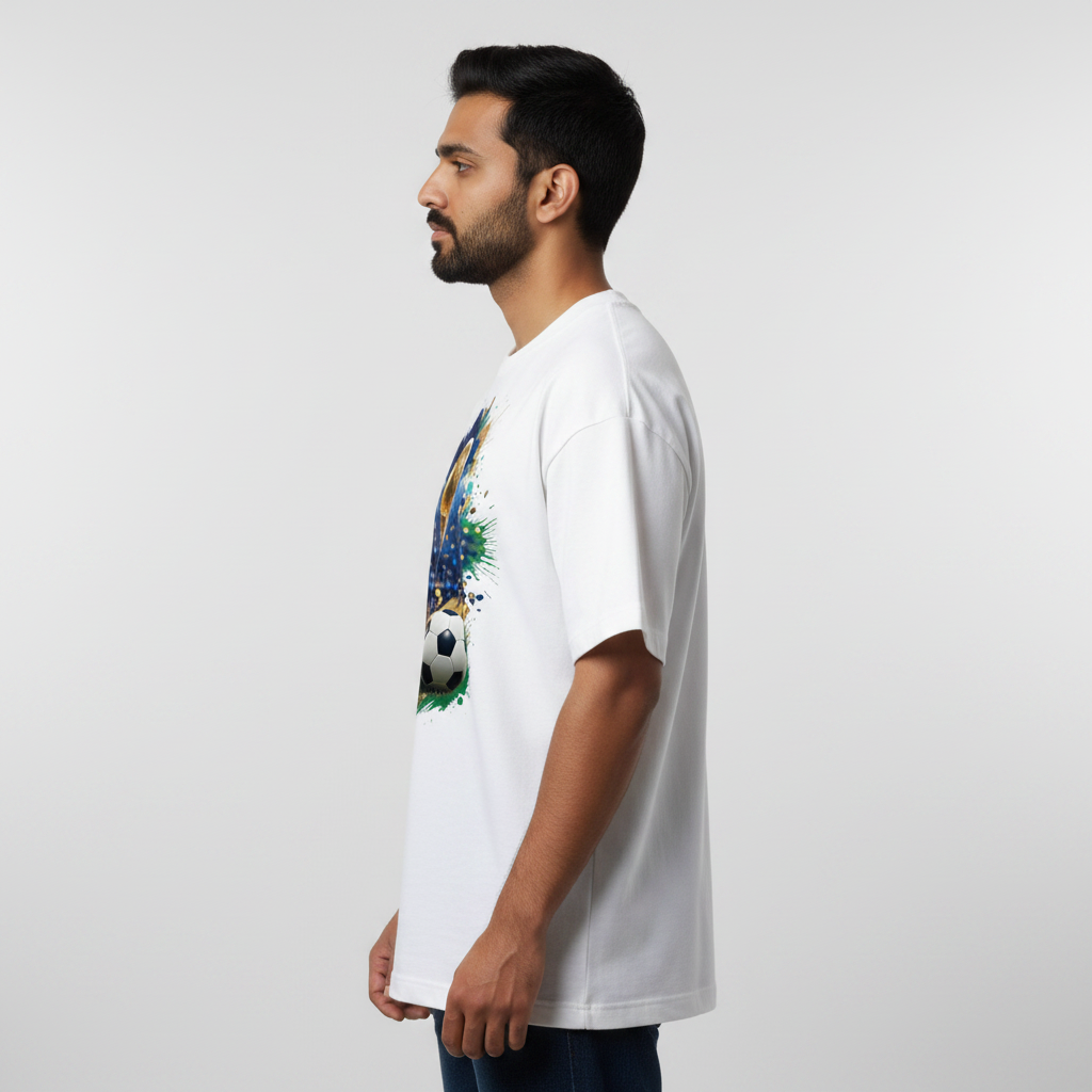 Somokriti Premium Cotton Printed T-Shirt - Cup Fever | Half Sleeve, Round Neck | Unisex