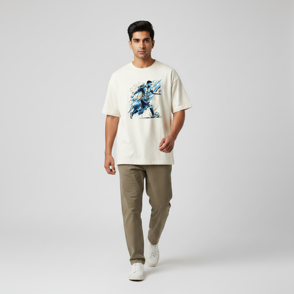 Somokriti Premium Cotton Printed T-Shirt - The G.O.A.T. | Half Sleeve, Round Neck | Unisex