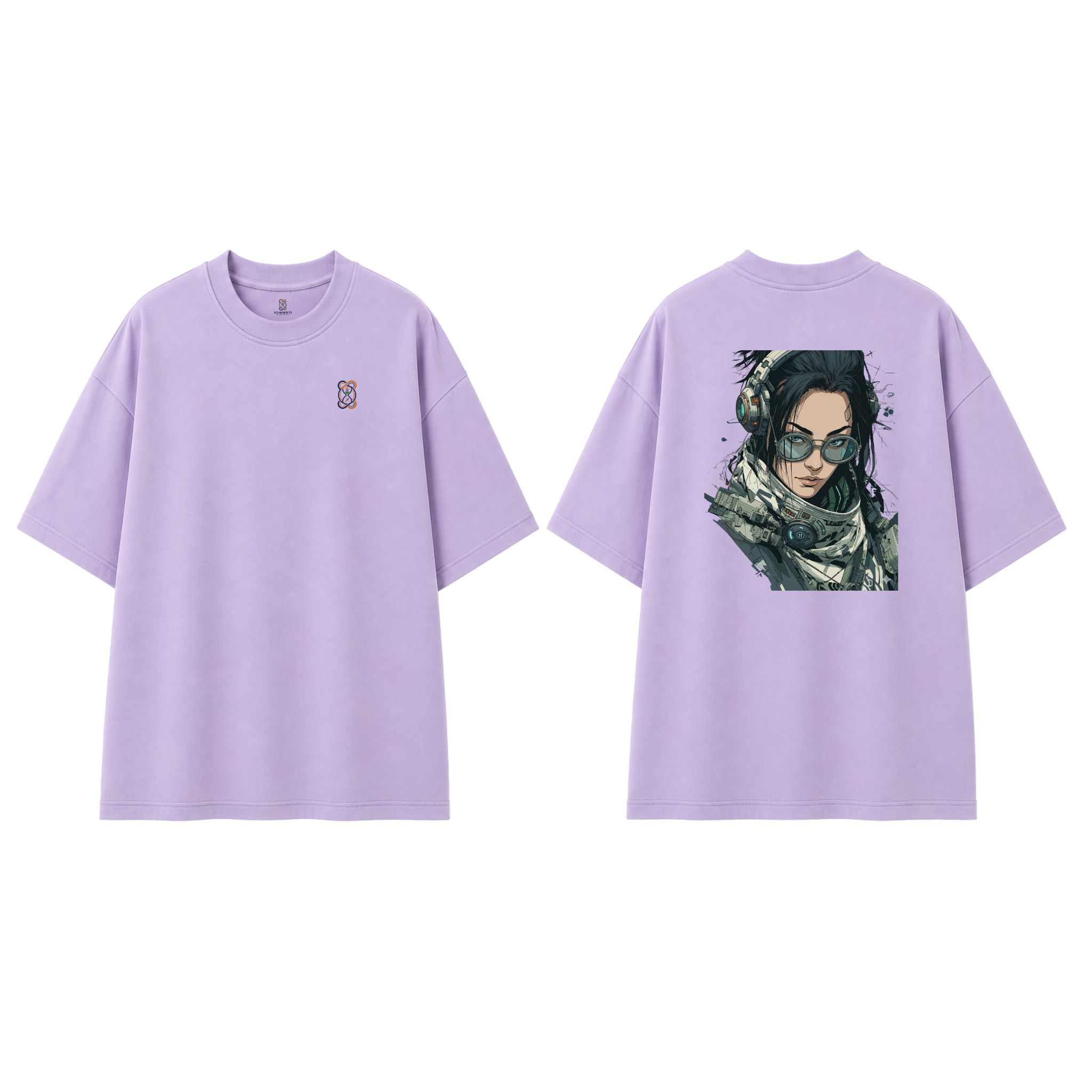 Somokriti Premium Cotton Printed T-Shirt - Quantum Voyager | Oversized Fit, Half Sleeve, Round Neck | Unisex