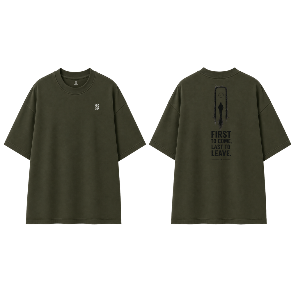Somokriti Premium Cotton Printed T-Shirt - Final Shift | Oversized Fit, Half Sleeve, Round Neck | Unisex