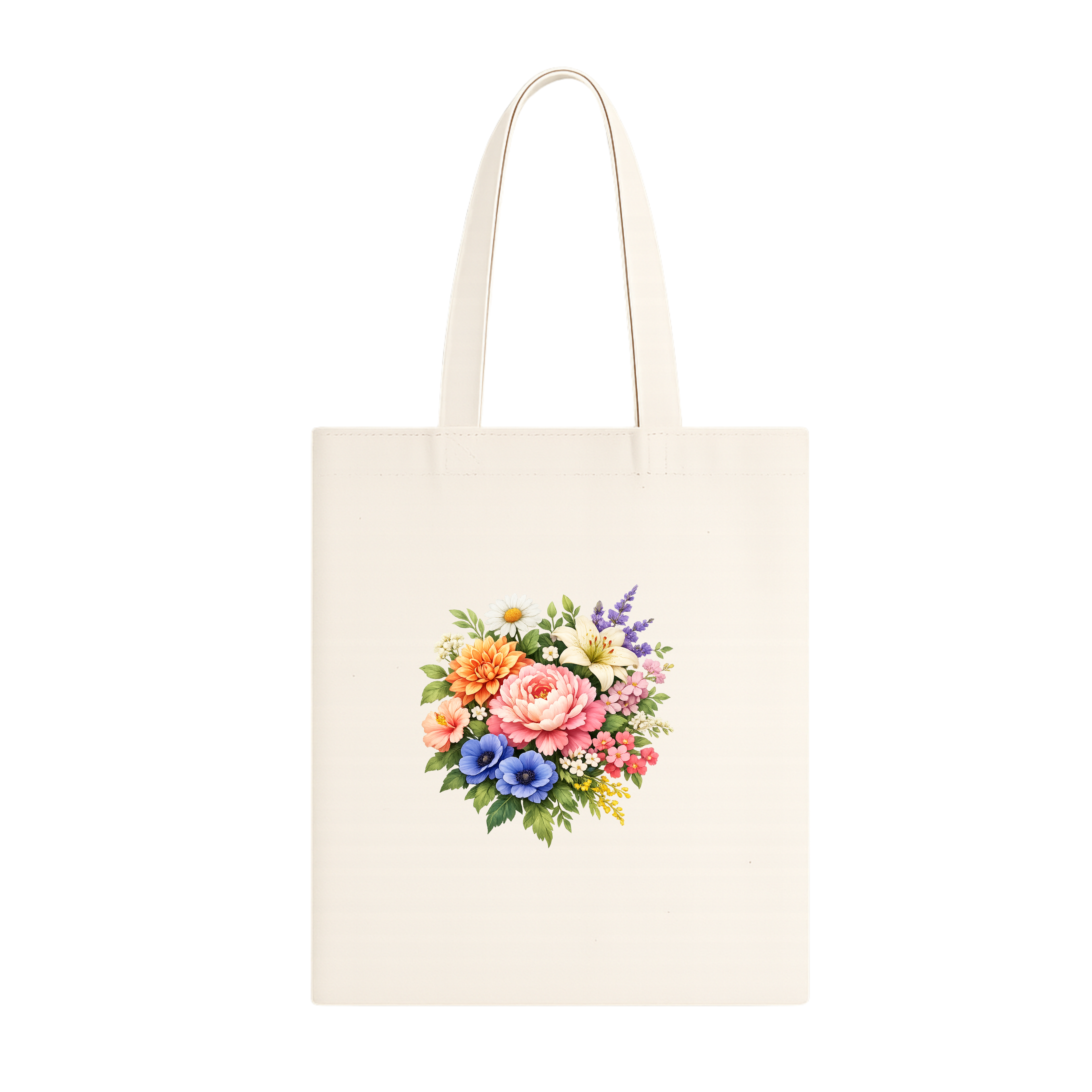Somokriti Premium Cotton Tote Bag - Floral Garden | 220 GSM | Printed | 12x14 Inch