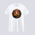 Somokriti Unisex Premium Cotton Printed T-Shirt - The Ganesha Floral Paper Quilled | Regular Fit, Half Sleeve, Round Neck
