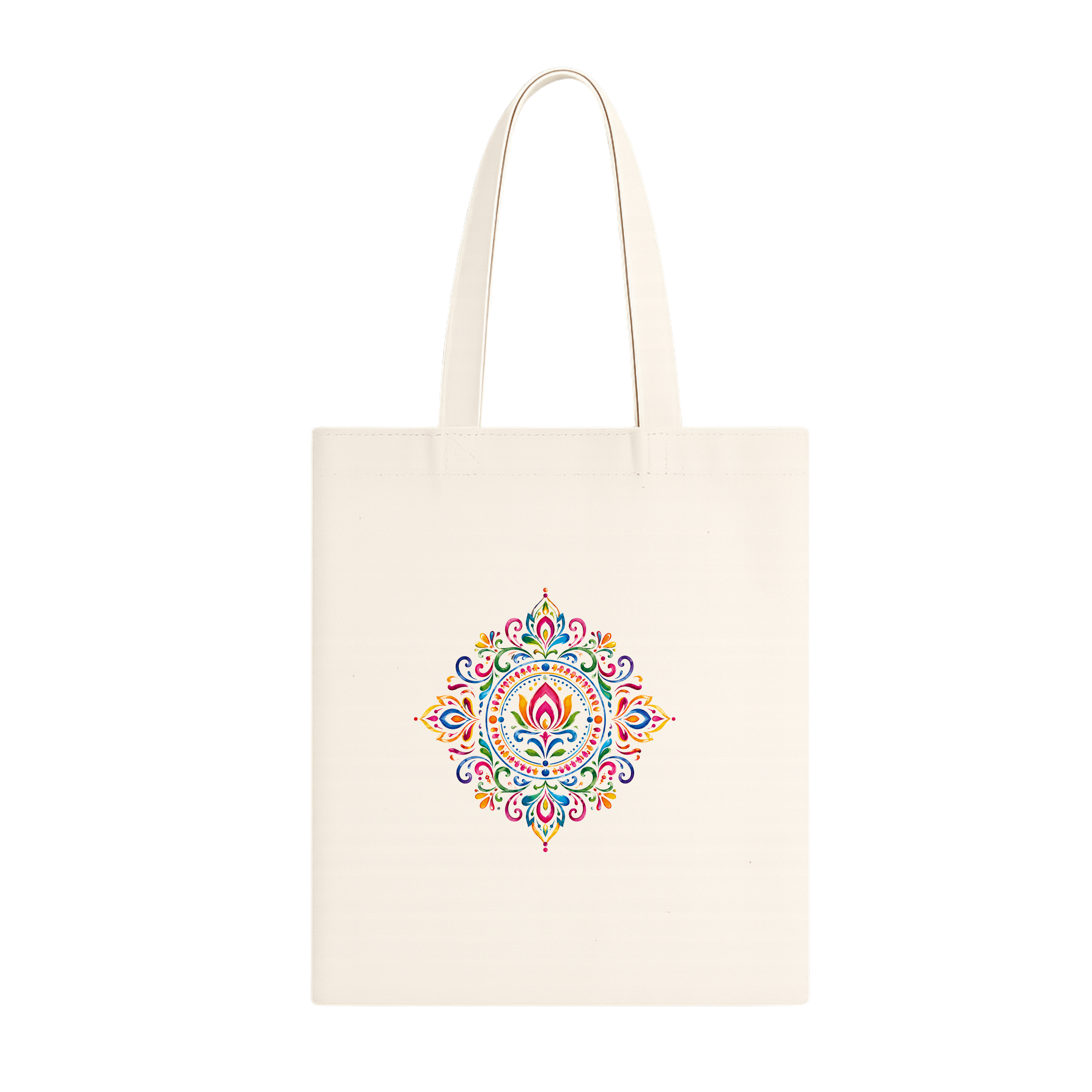 Somokriti Premium Cotton Tote Bag - Rangoli | 220 GSM | Printed | 12x14 Inch