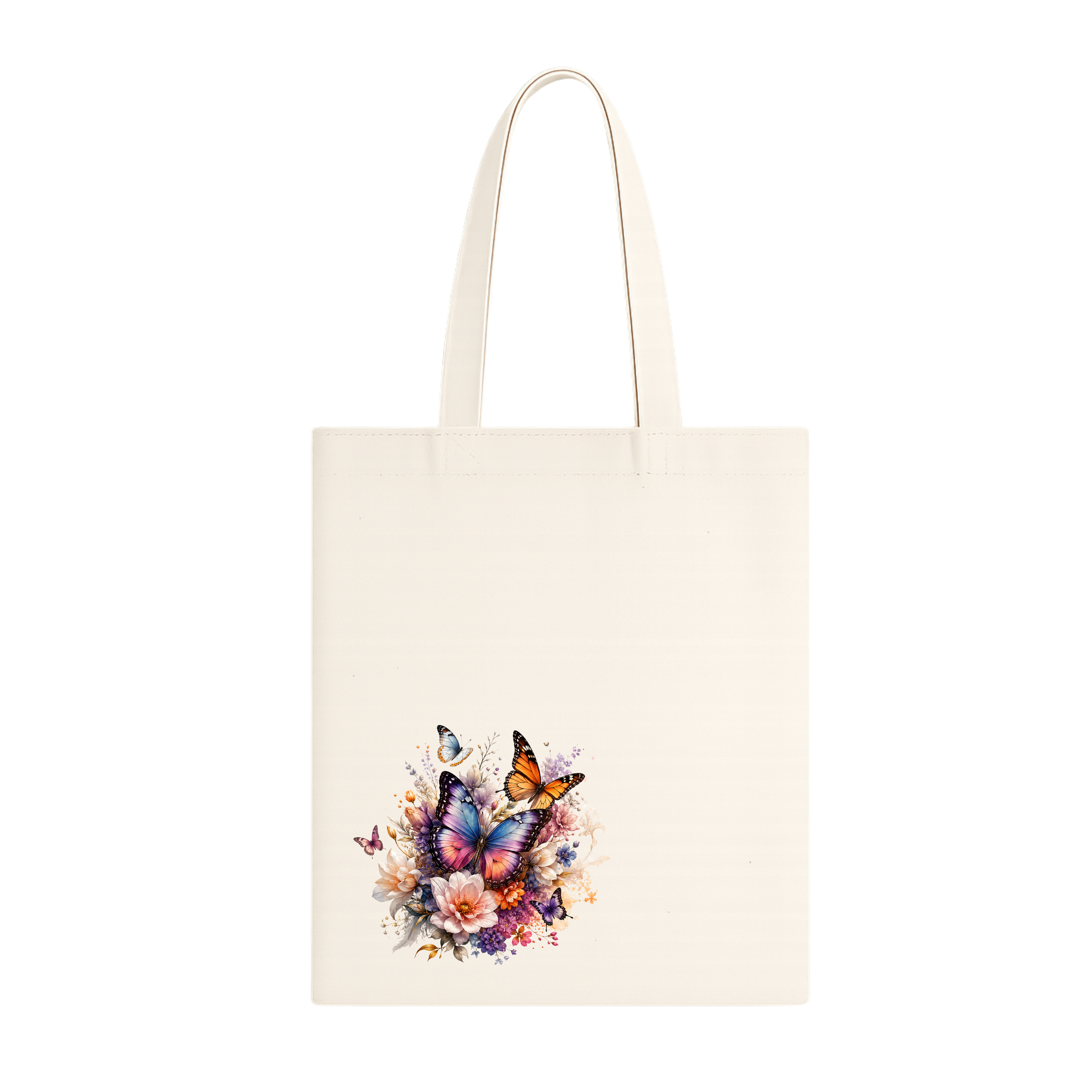 Somokriti Premium Cotton Tote Bag - Butterfly Bloom | 220 GSM | Printed | 12x14 Inch