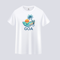 Somokriti Unisex Premium Cotton Printed T-Shirt - The Sunkissed Shore | Goa Paradise | Regular Fit, Half Sleeve, Round Neck
