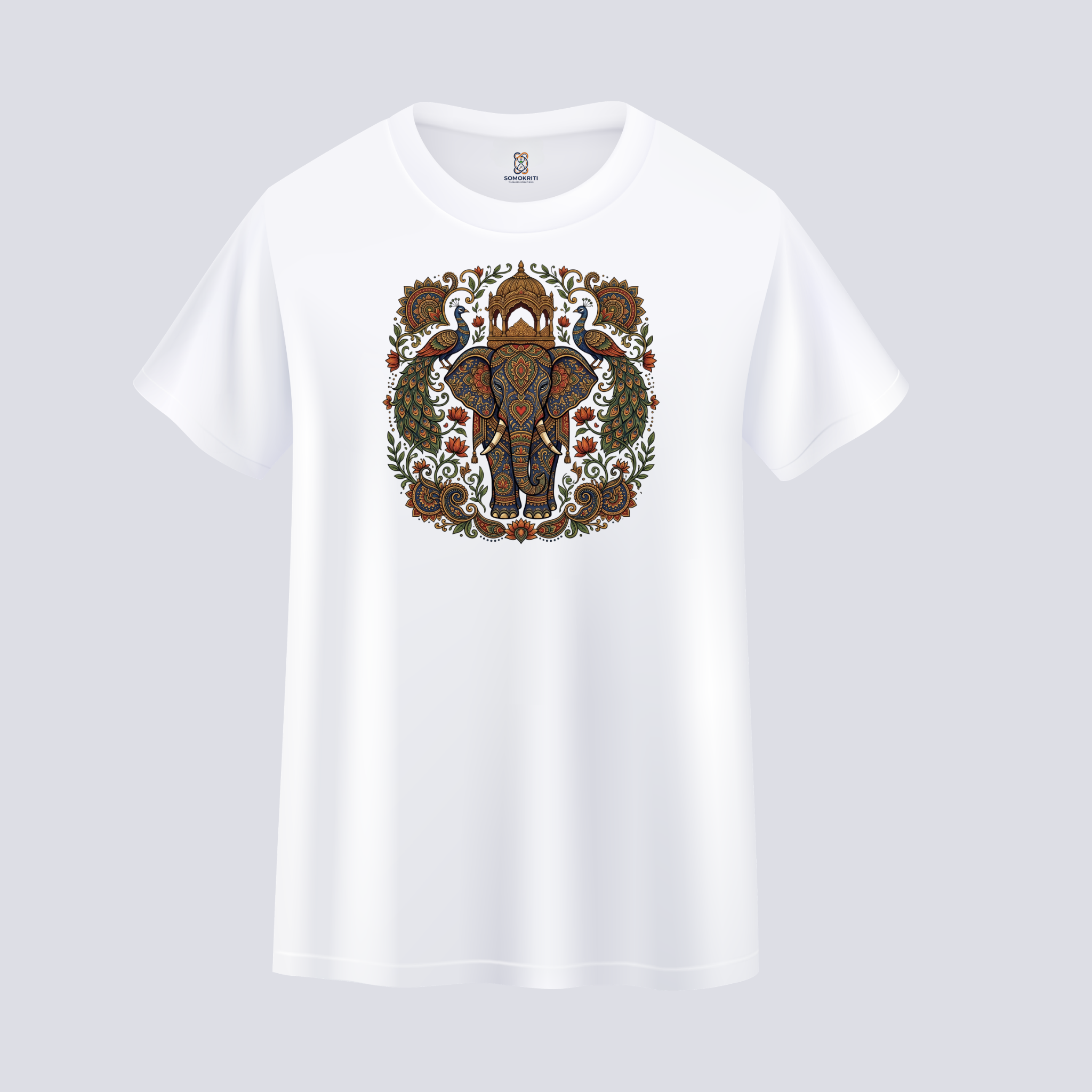 Somokriti Unisex Premium Cotton Printed T-Shirt - The Royal Heritage | Regular Fit, Half Sleeve, Round Neck