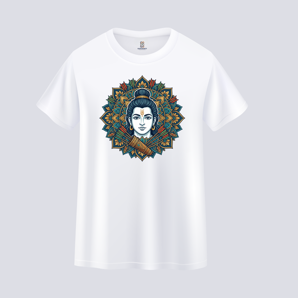 Somokriti Unisex Premium Cotton Printed T-Shirt - The Dharma Warrior | Regular Fit, Half Sleeve, Round Neck