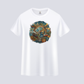 Somokriti Unisex Premium Cotton Printed T-Shirt - The Global Odyssey | Regular Fit, Half Sleeve, Round Neck
