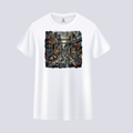 Somokriti Unisex Premium Cotton Printed T-Shirt - The Urban Pulse | Regular Fit, Half Sleeve, Round Neck