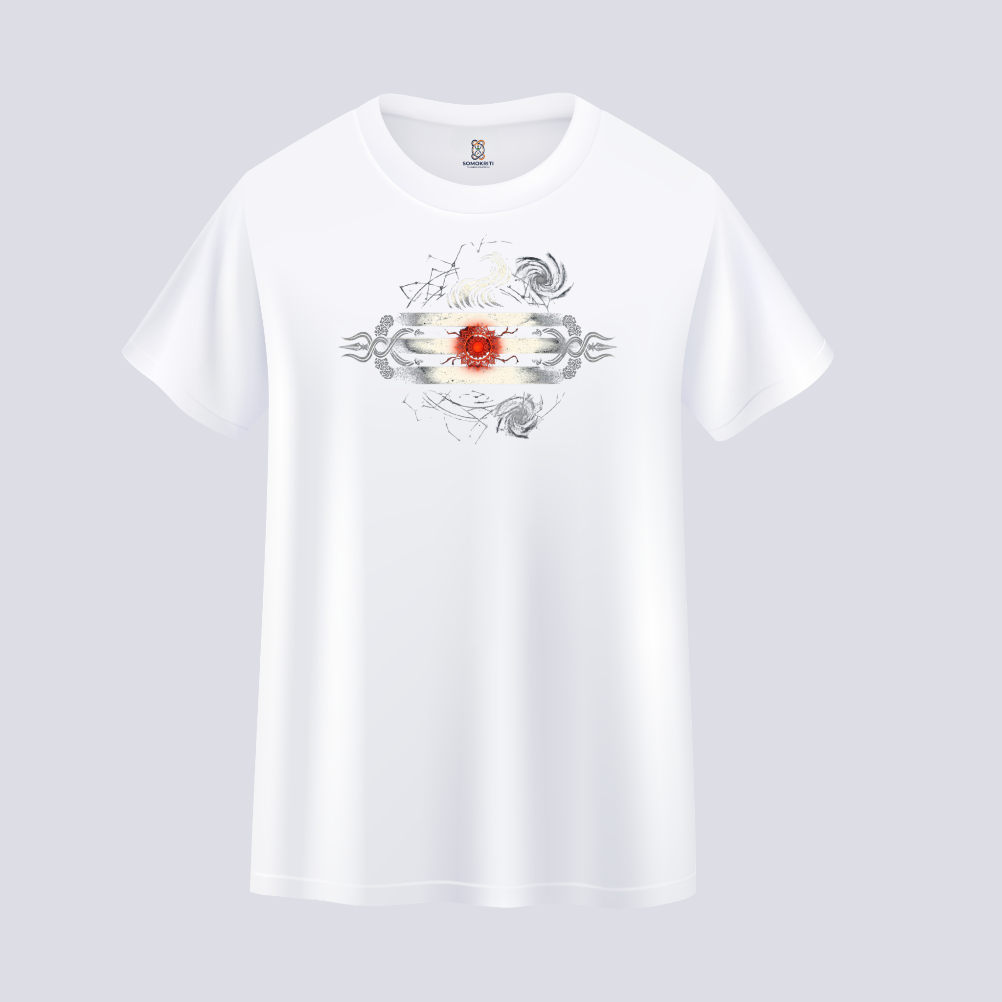 Somokriti Unisex Premium Cotton Printed T-Shirt - The Cosmic Awakening | Mahadev Third Eye | Regular Fit, Half Sleeve, Round Neck