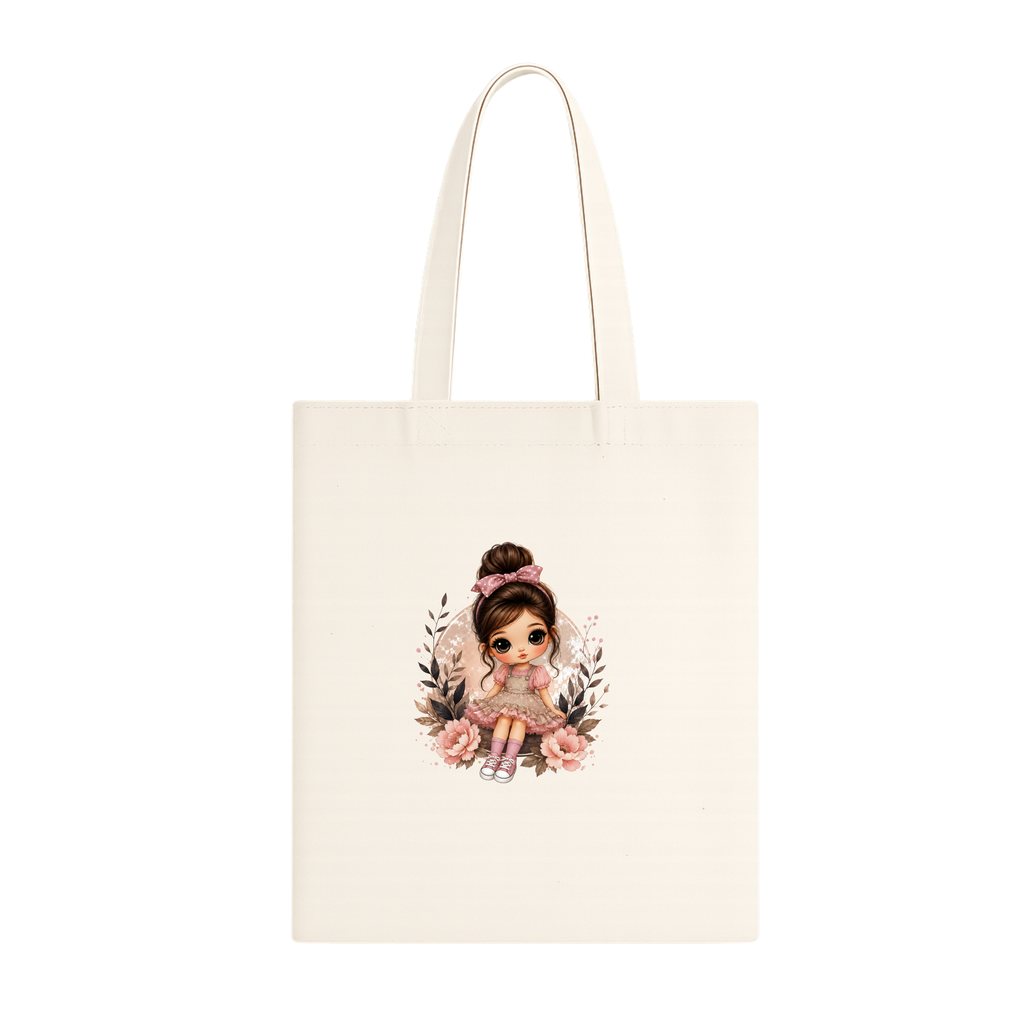 Somokriti Premium Cotton Tote Bag - Cute Doll | 220 GSM | Printed | 12x14 Inch