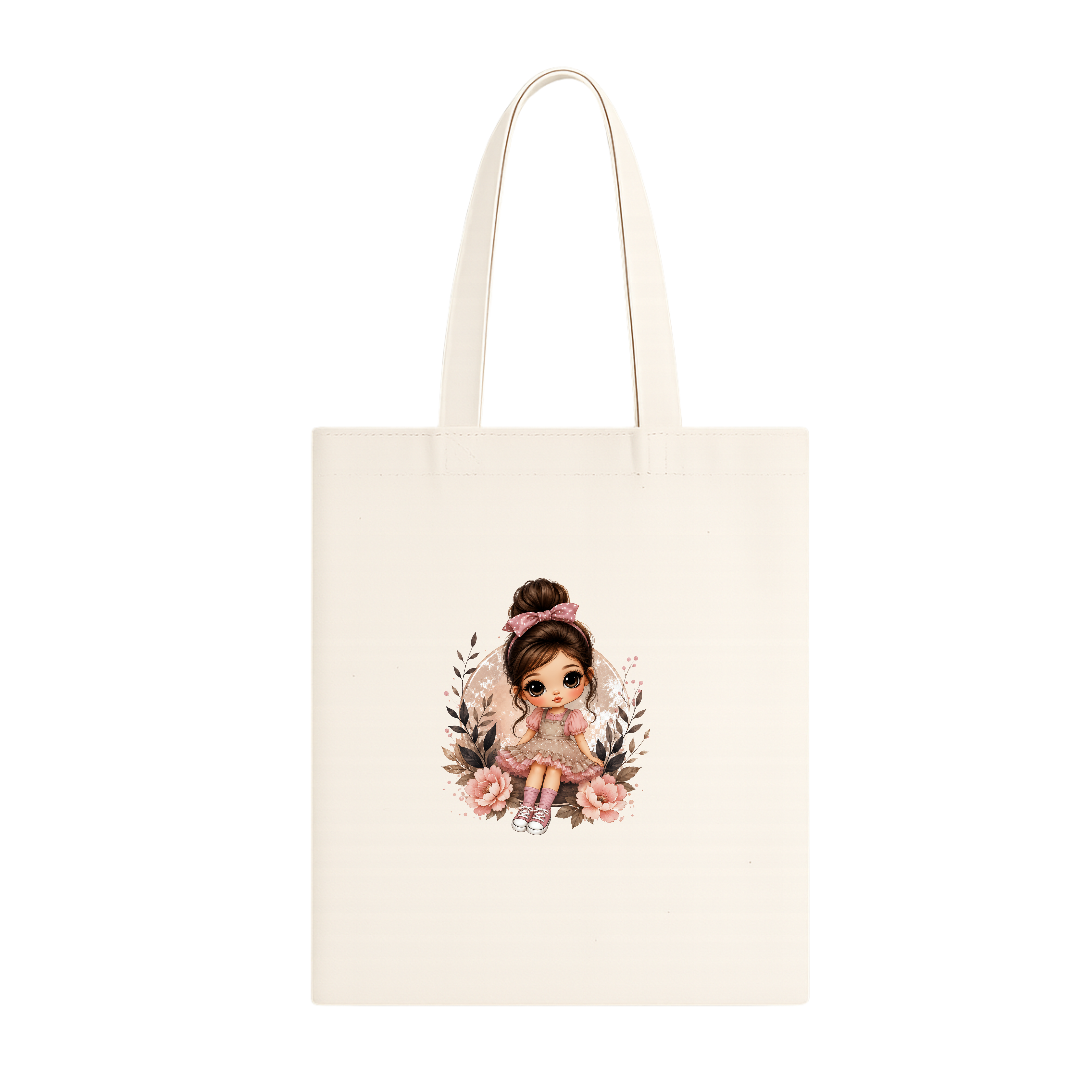 Somokriti Premium Cotton Tote Bag - Cute Doll | 220 GSM | Printed | 12x14 Inch