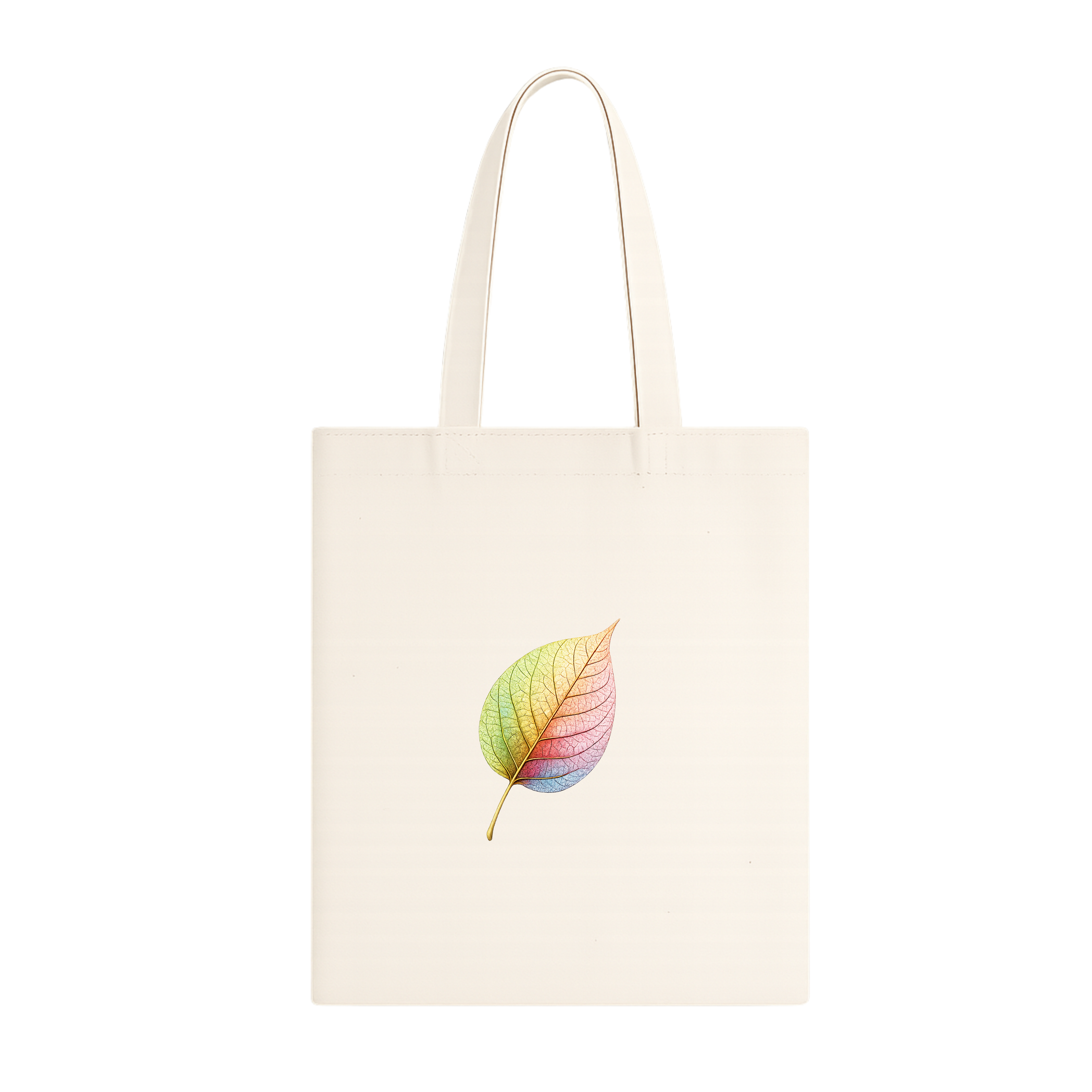 Somokriti Premium Cotton Tote Bag - Rainbow Leaf | 220 GSM | Printed | 12x14 Inch