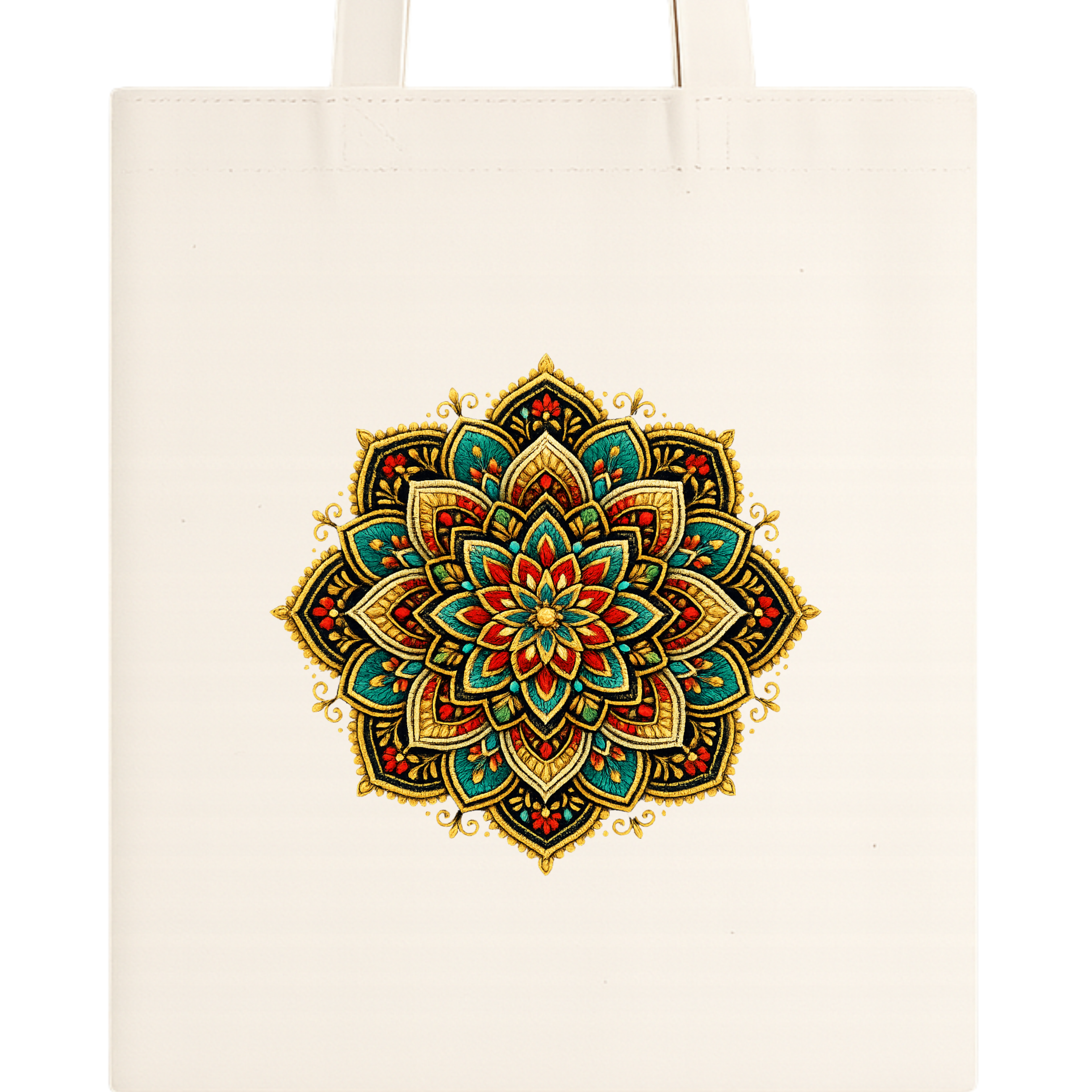 Somokriti Premium Cotton Tote Bag - Royal Mandala | 220 GSM | Printed | 12x14 Inch
