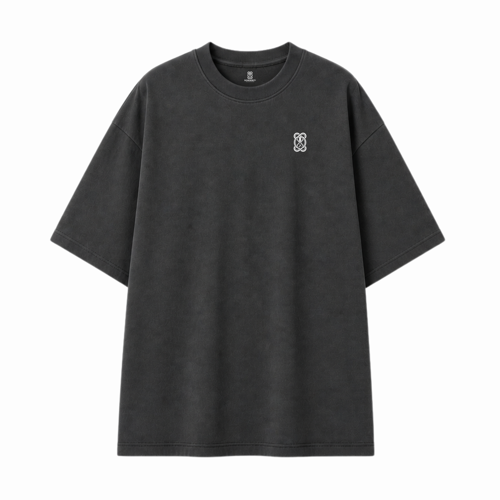 Somokriti Premium Cotton Printed T-Shirt - Cyber Nomad | Oversized Fit, Half Sleeve, Round Neck | Unisex