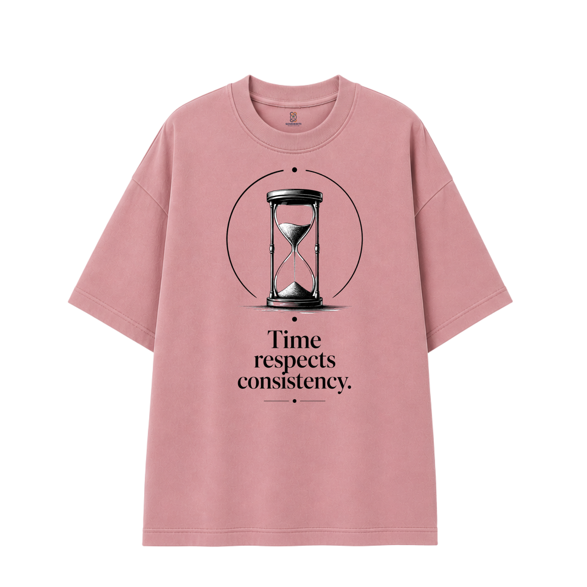 Somokriti Premium Cotton Printed T-Shirt - Timeless Patience | Oversized Fit, Half Sleeve, Round Neck | Unisex