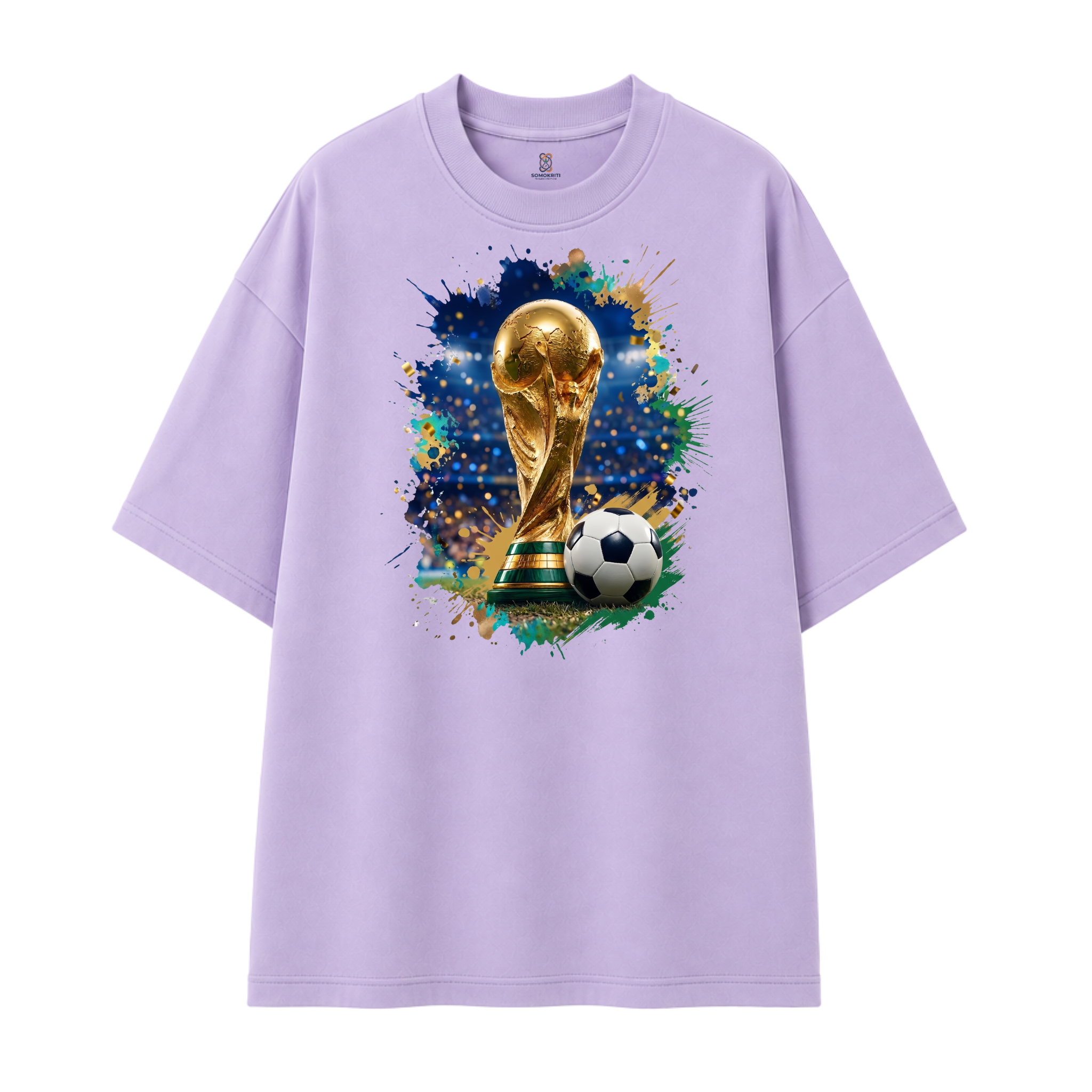 Somokriti Premium Cotton Printed T-Shirt - Cup Fever | Half Sleeve, Round Neck | Unisex