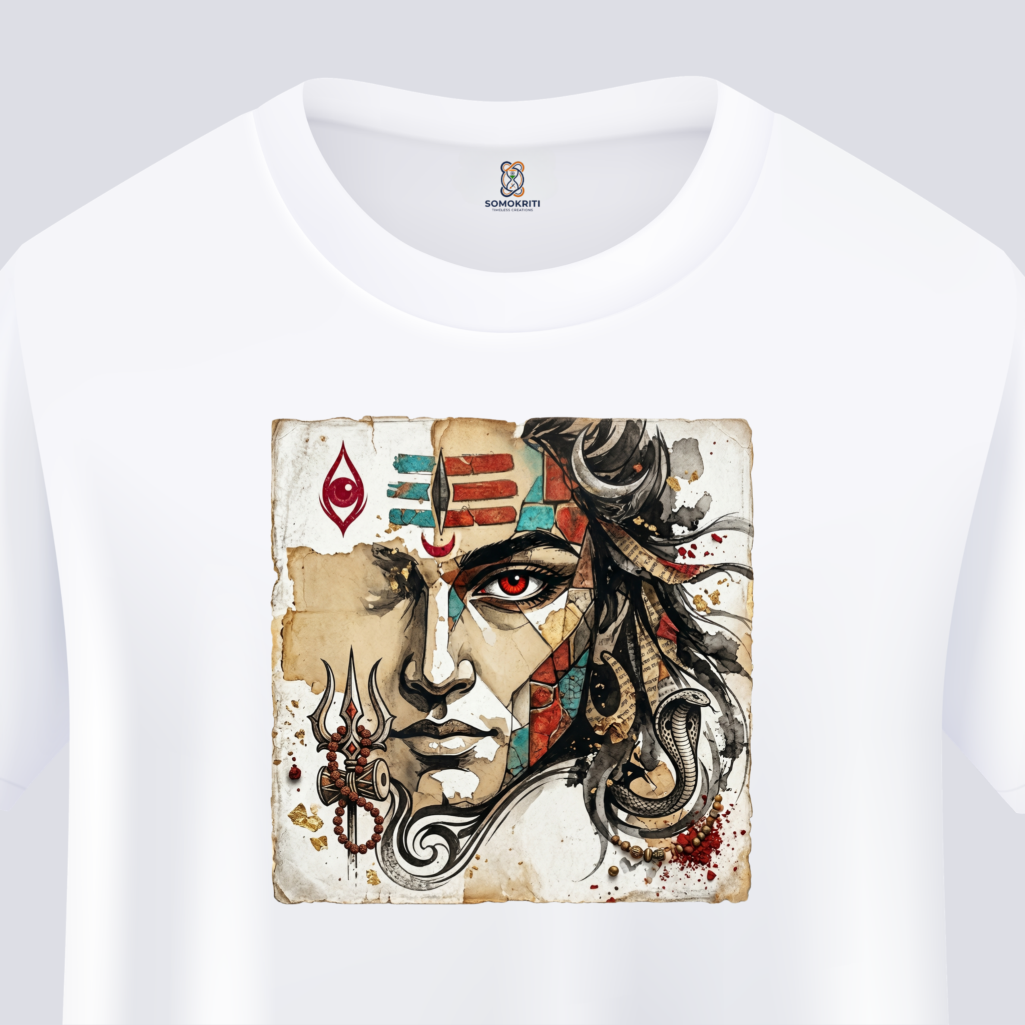 Somokriti Unisex Premium Cotton Printed T-Shirt - The Eternal Yogi | Mahadev | Regular Fit, Half Sleeve, Round Neck