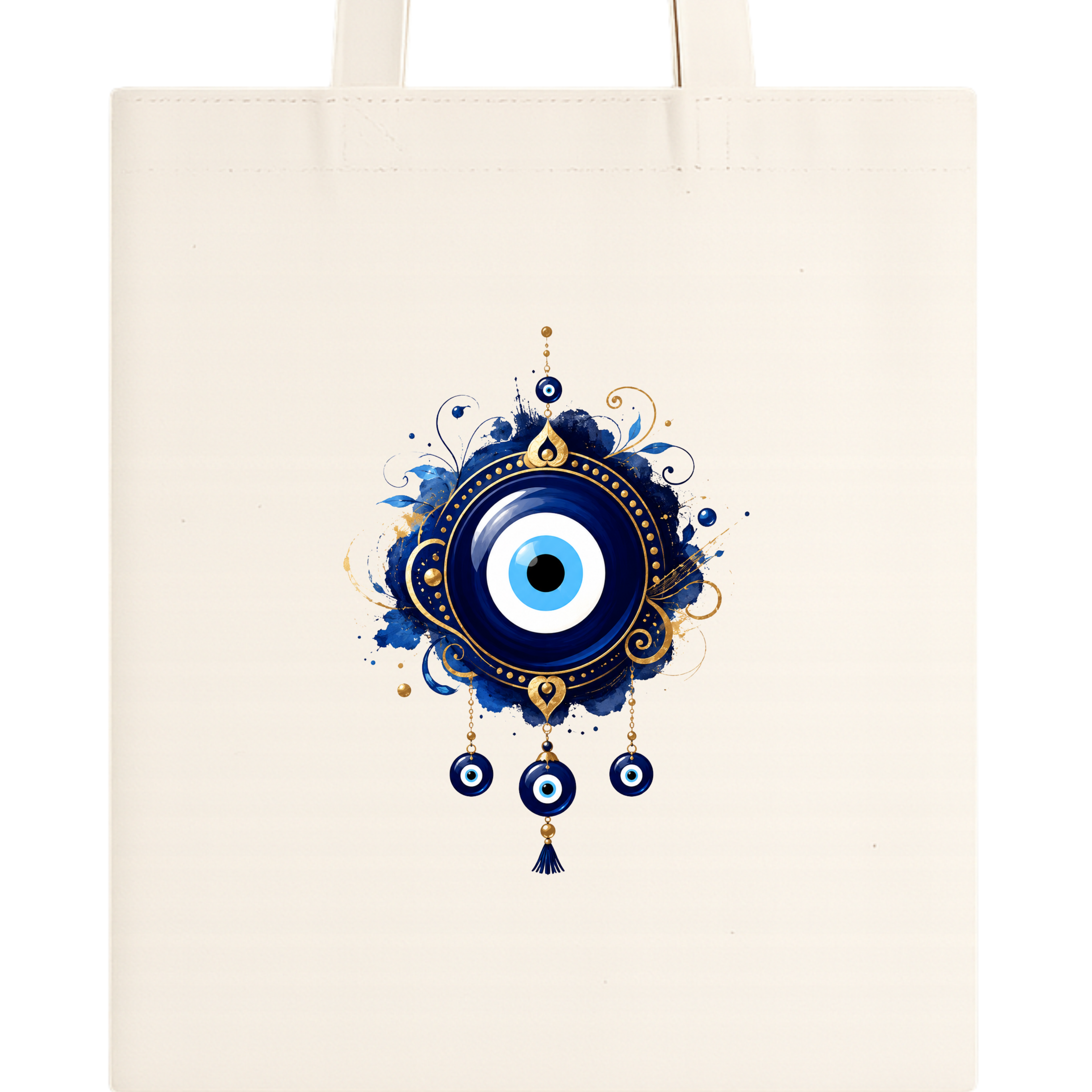 Somokriti Premium Cotton Tote Bag - Blue Eye | 220 GSM | Printed | 12x14 Inch