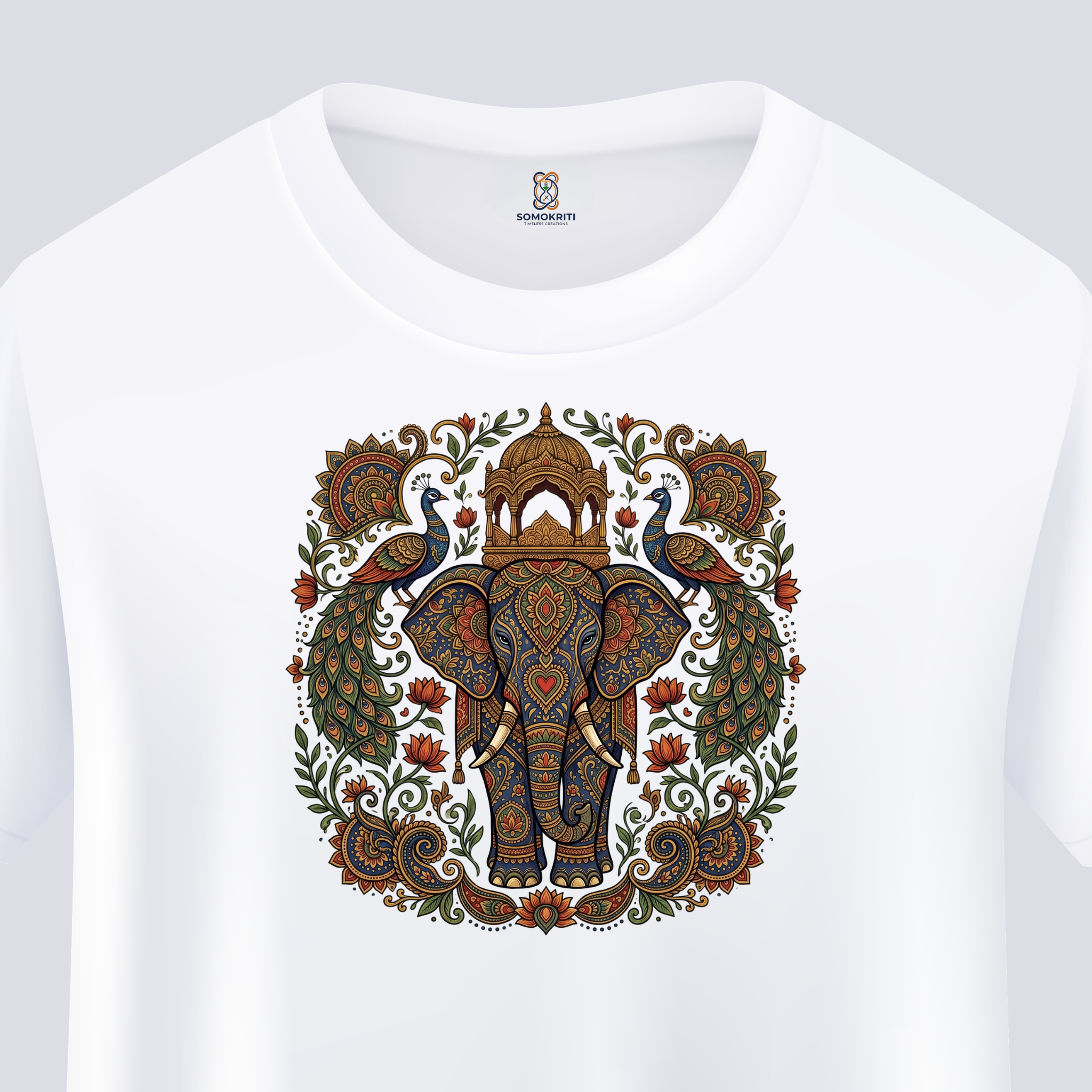 Somokriti Unisex Premium Cotton Printed T-Shirt - The Royal Heritage | Regular Fit, Half Sleeve, Round Neck