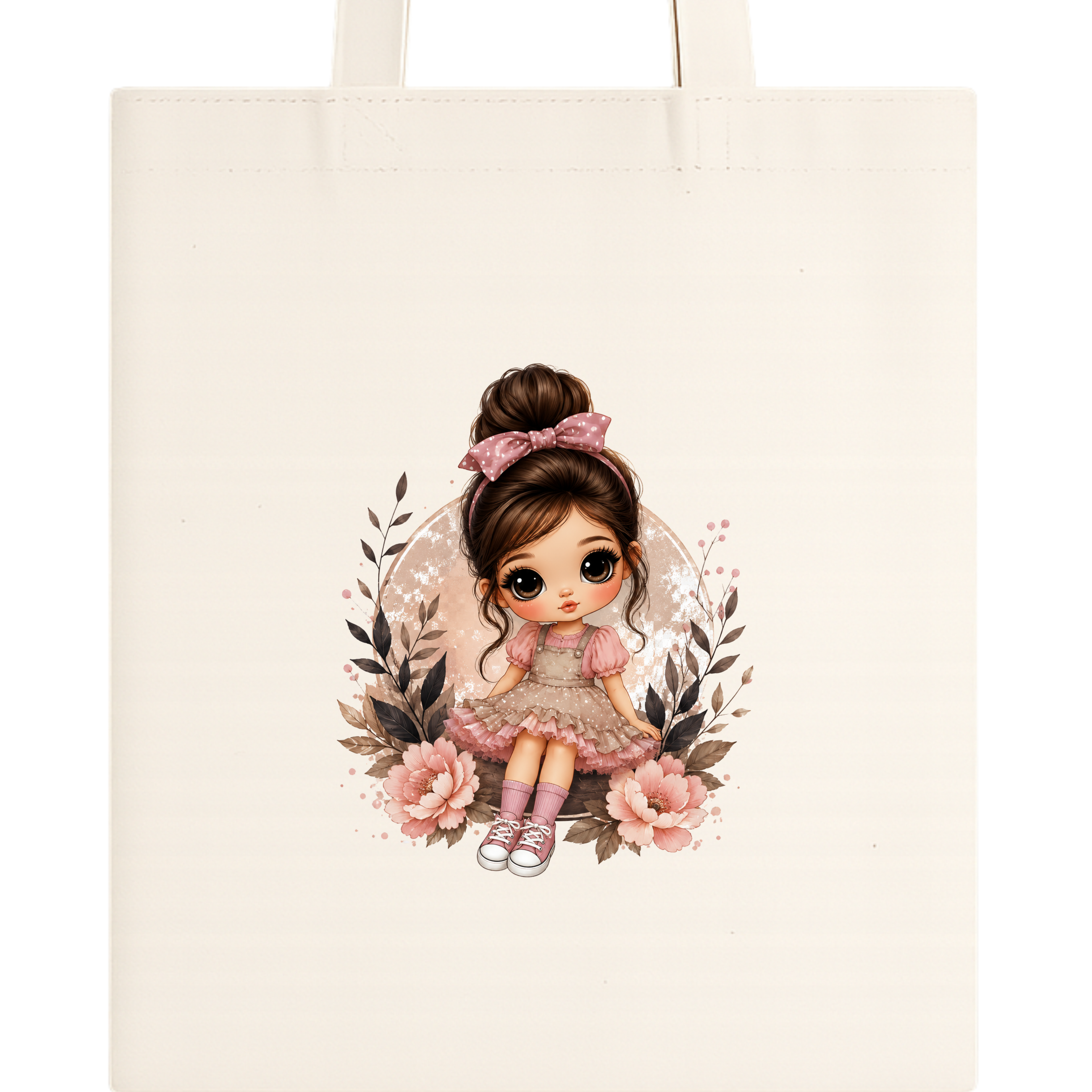 Somokriti Premium Cotton Tote Bag - Cute Doll | 220 GSM | Printed | 12x14 Inch